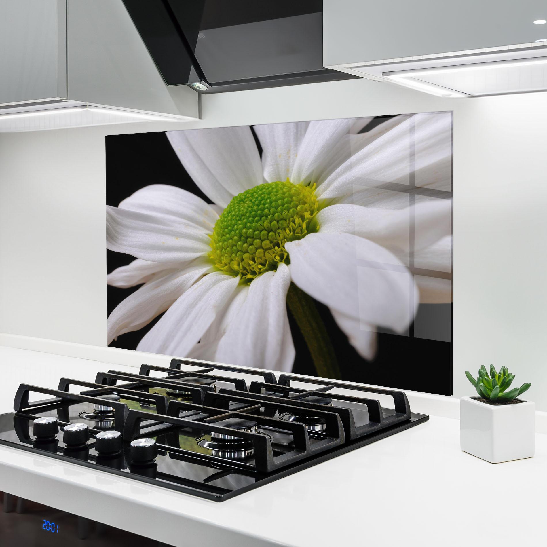 Panou Sticla Bucatarie Green Middle Daisy mockup 6