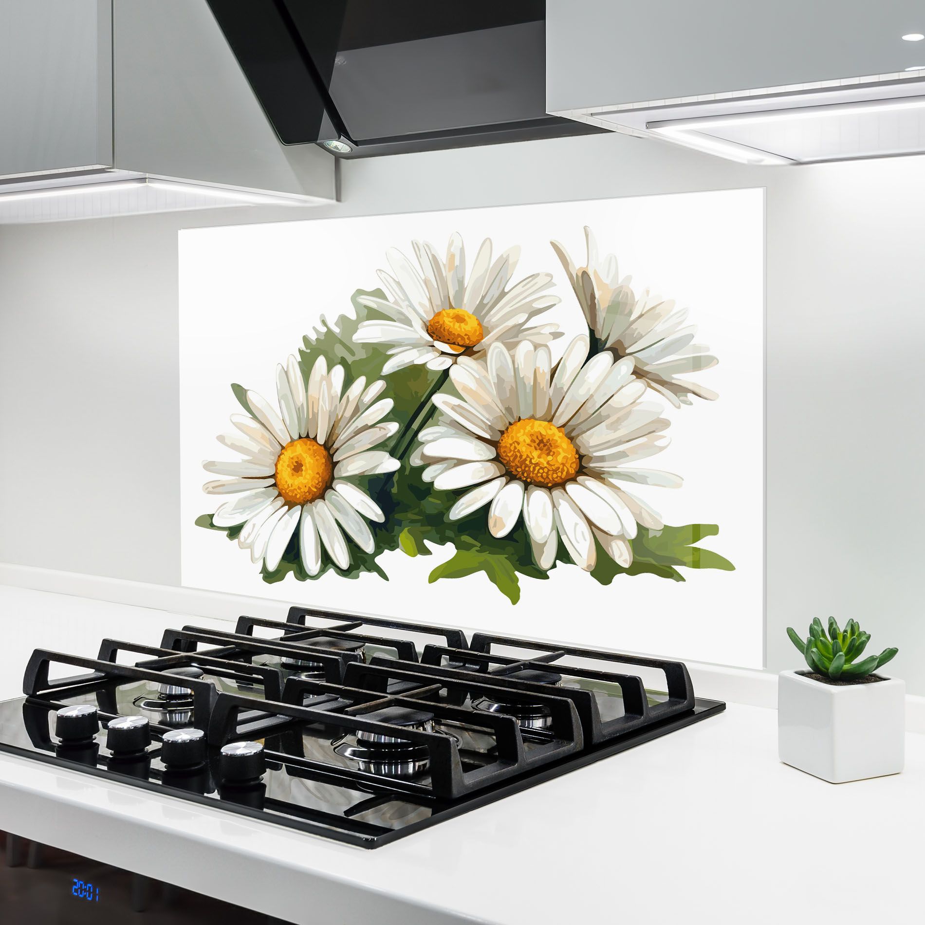 Grey White Daisy mockup 6