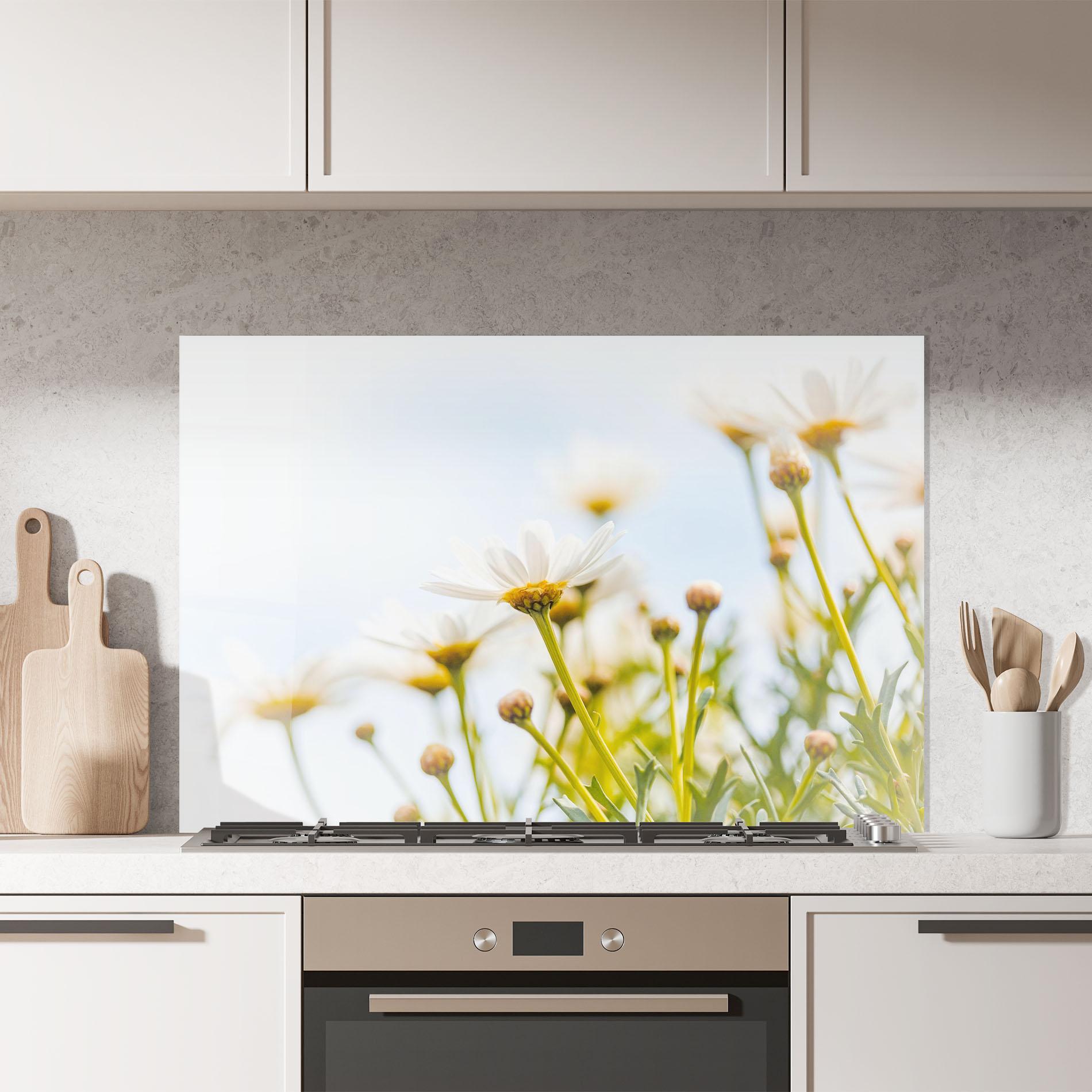 Panou Sticla Bucatarie Dreamy Daisy mockup 7