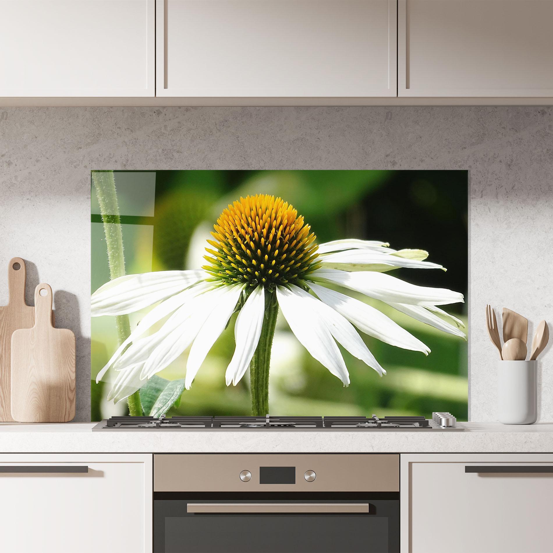 Panou Sticla Bucatarie Green Daisy mockup 7