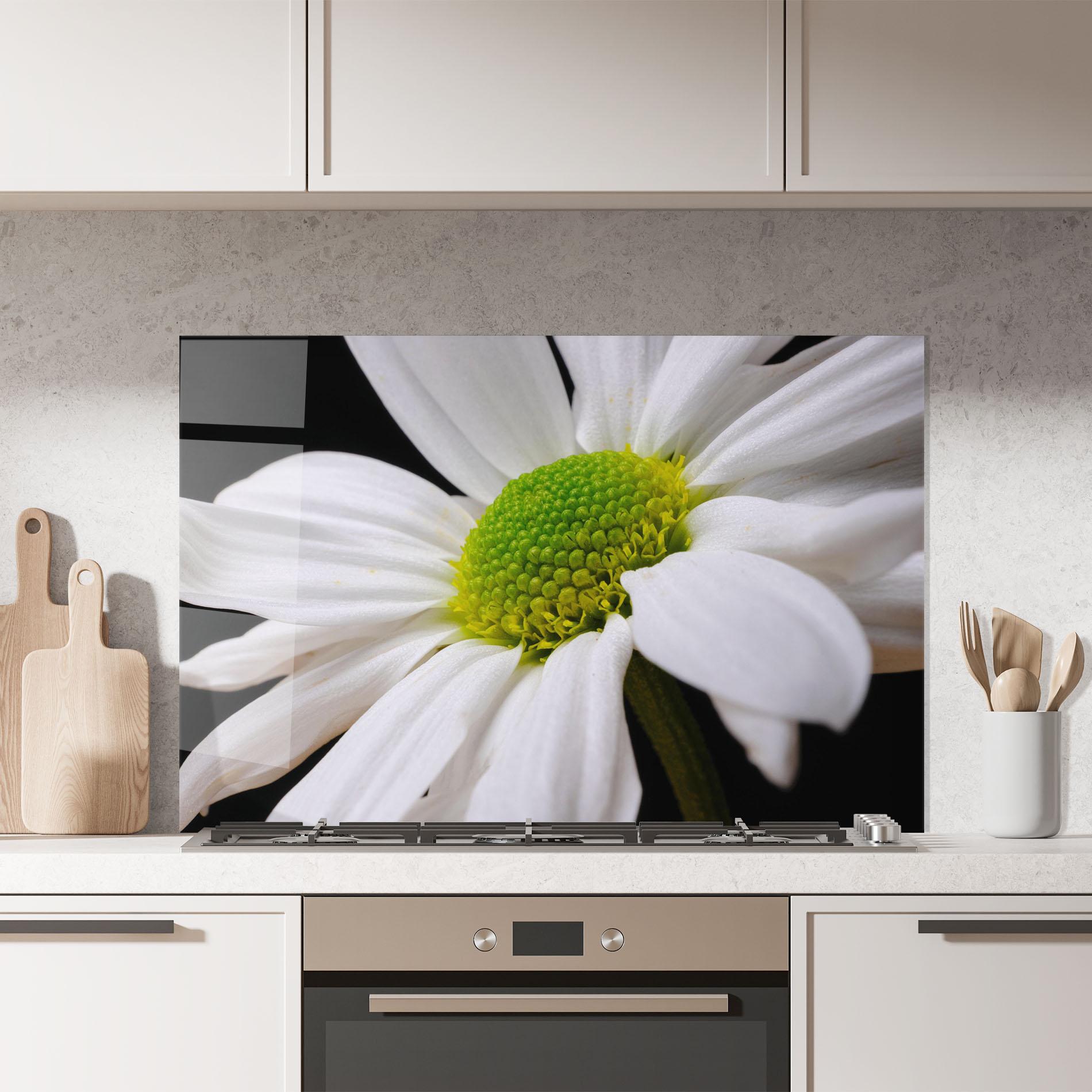 Panou Sticla Bucatarie Green Middle Daisy mockup 7