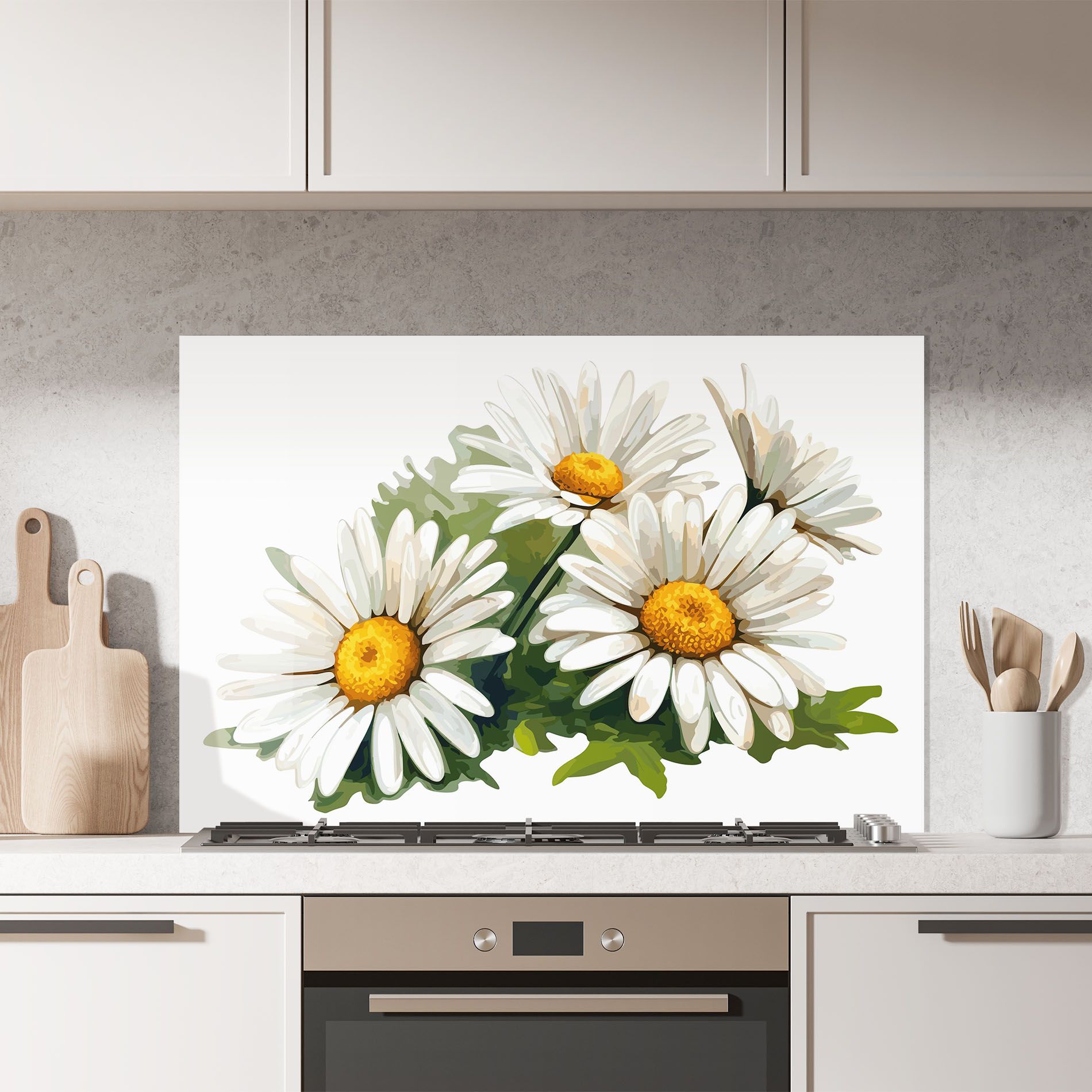 Grey White Daisy mockup 7