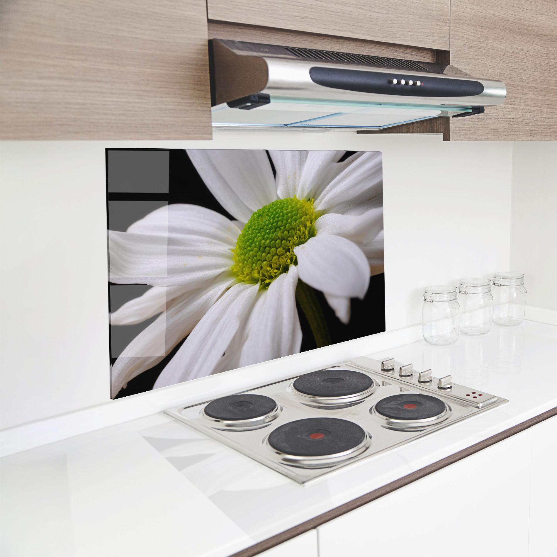 Panou Sticla Bucatarie Green Middle Daisy mockup 8