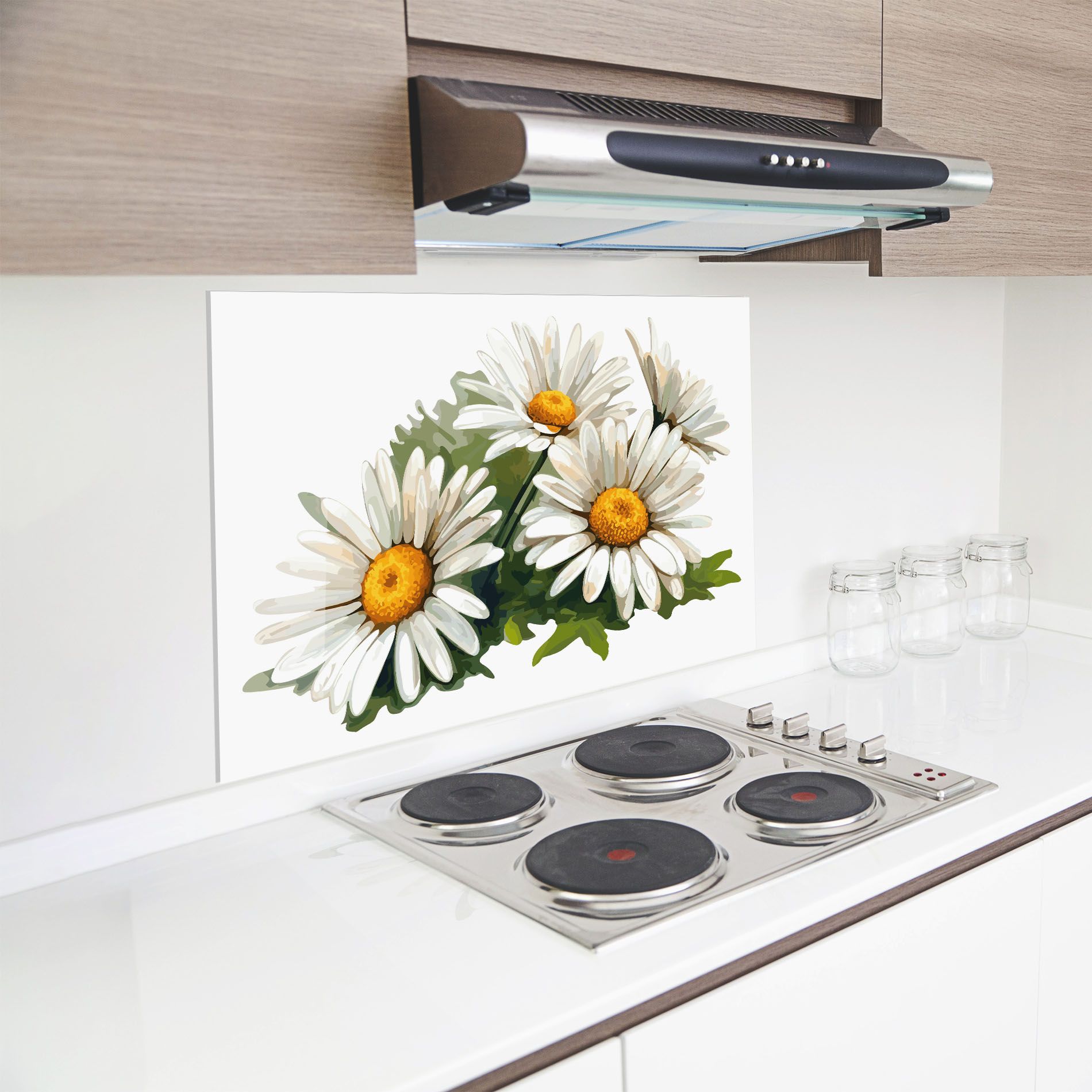 Grey White Daisy mockup 8