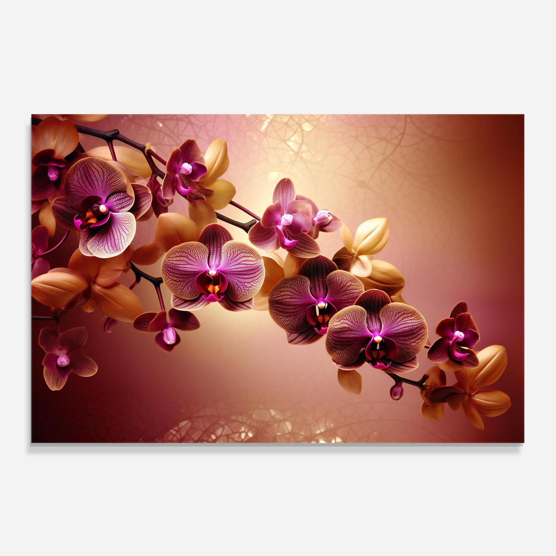 Panou Sticla Bucatarie Purple Cream Orchid mockup 0