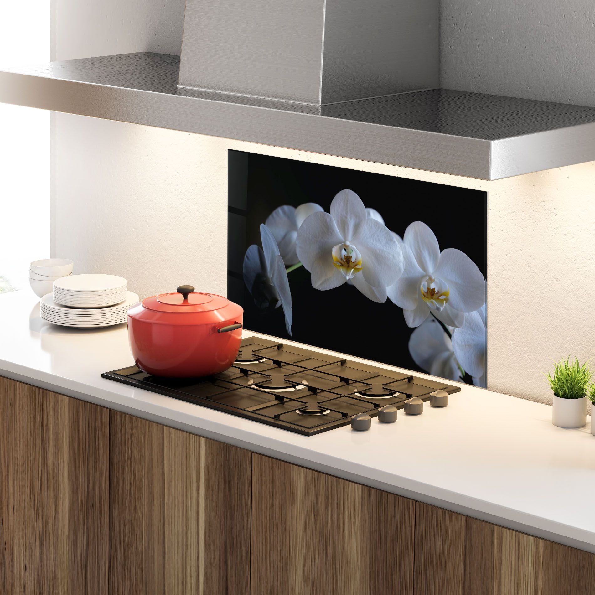 White Ochid In Shadow mockup 4