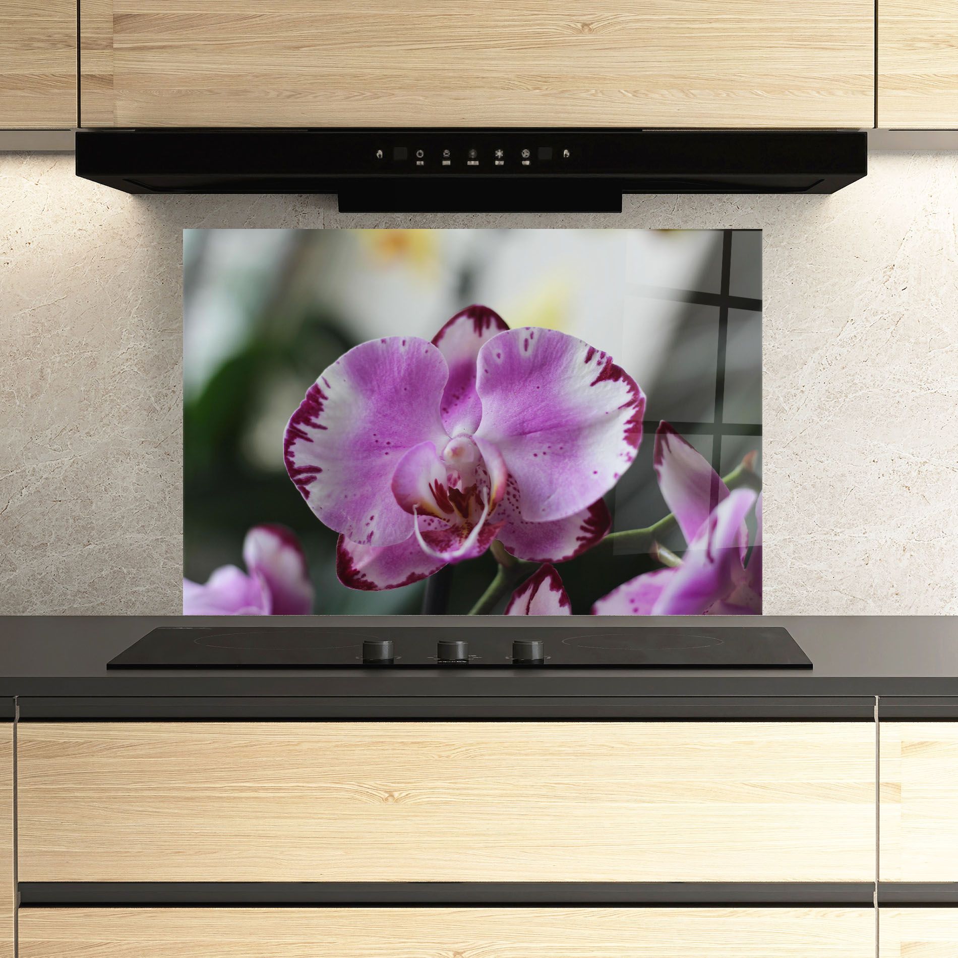 Dark Purple Orchids In Nature mockup 3