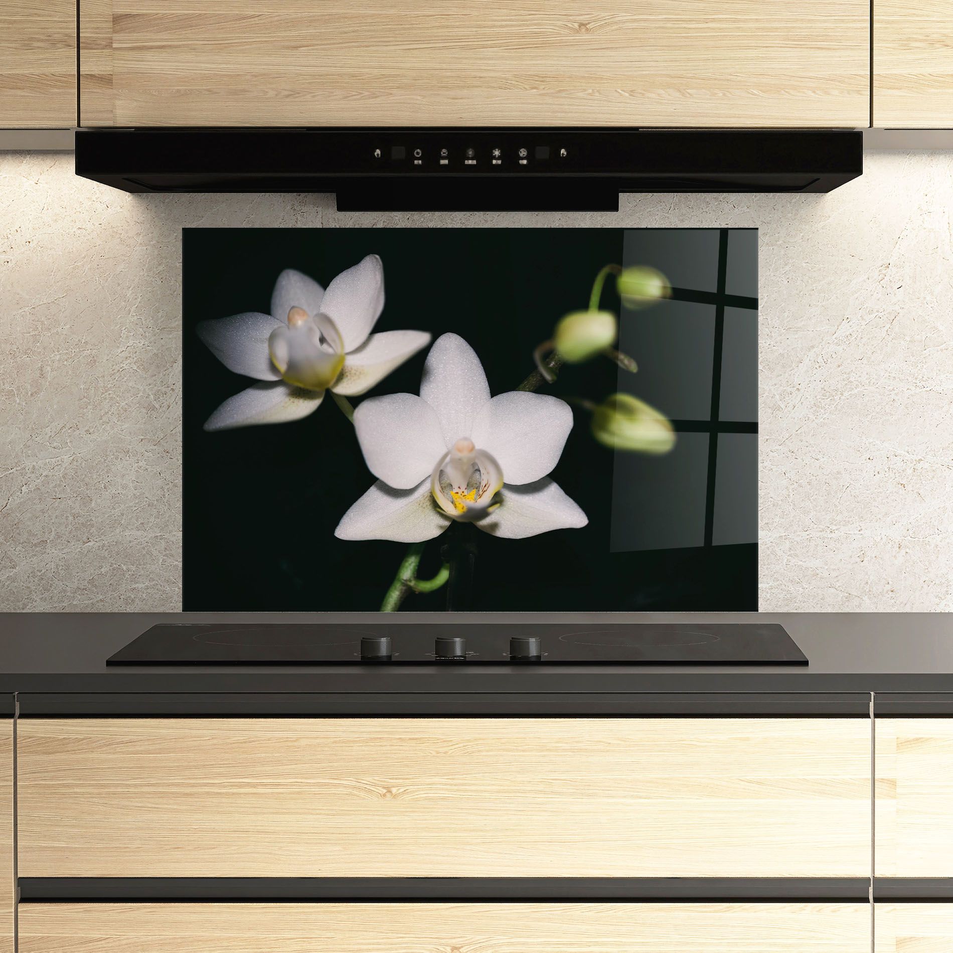Orchids On Black mockup 3