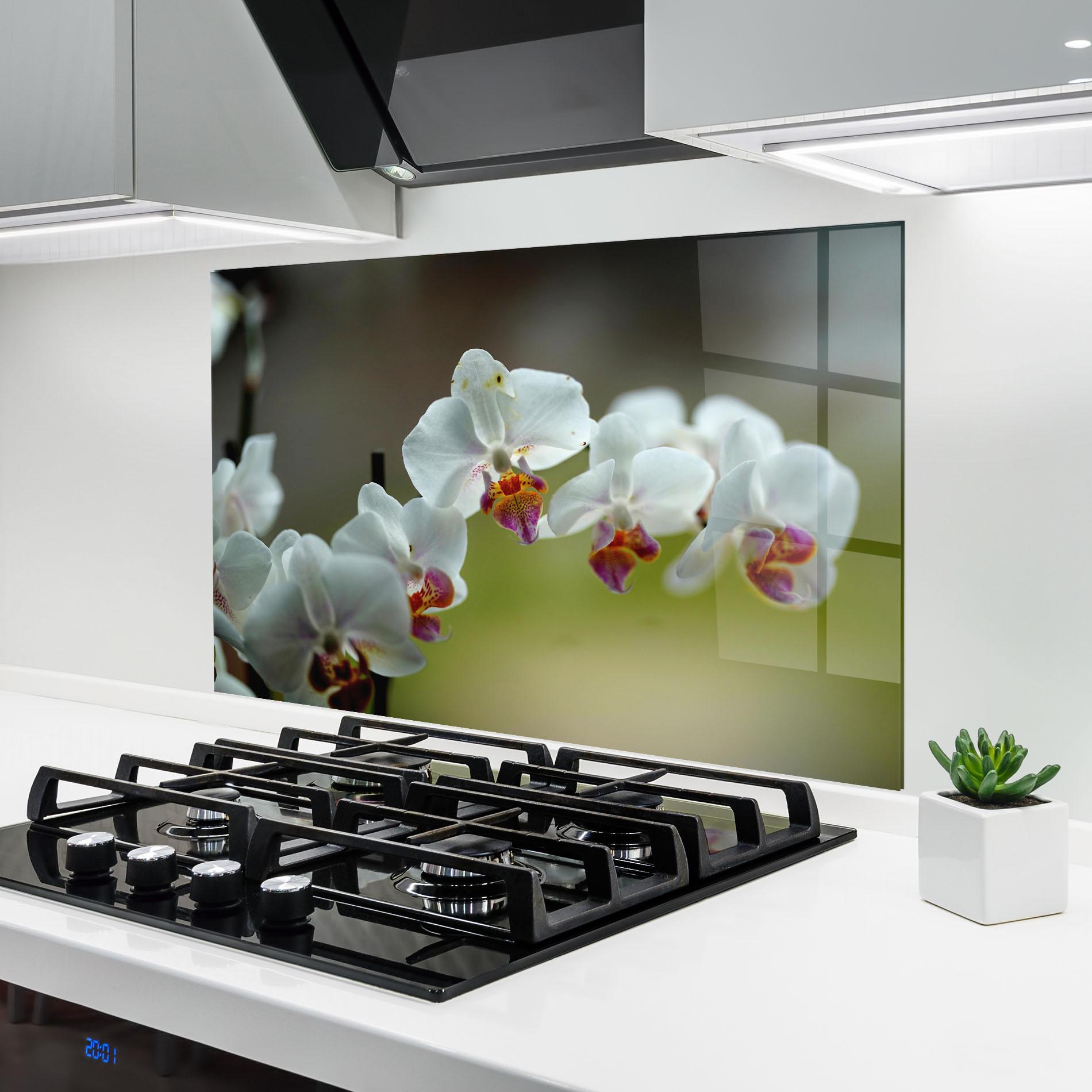 Panou Sticla Bucatarie Pretty Orchid In Nature mockup 6