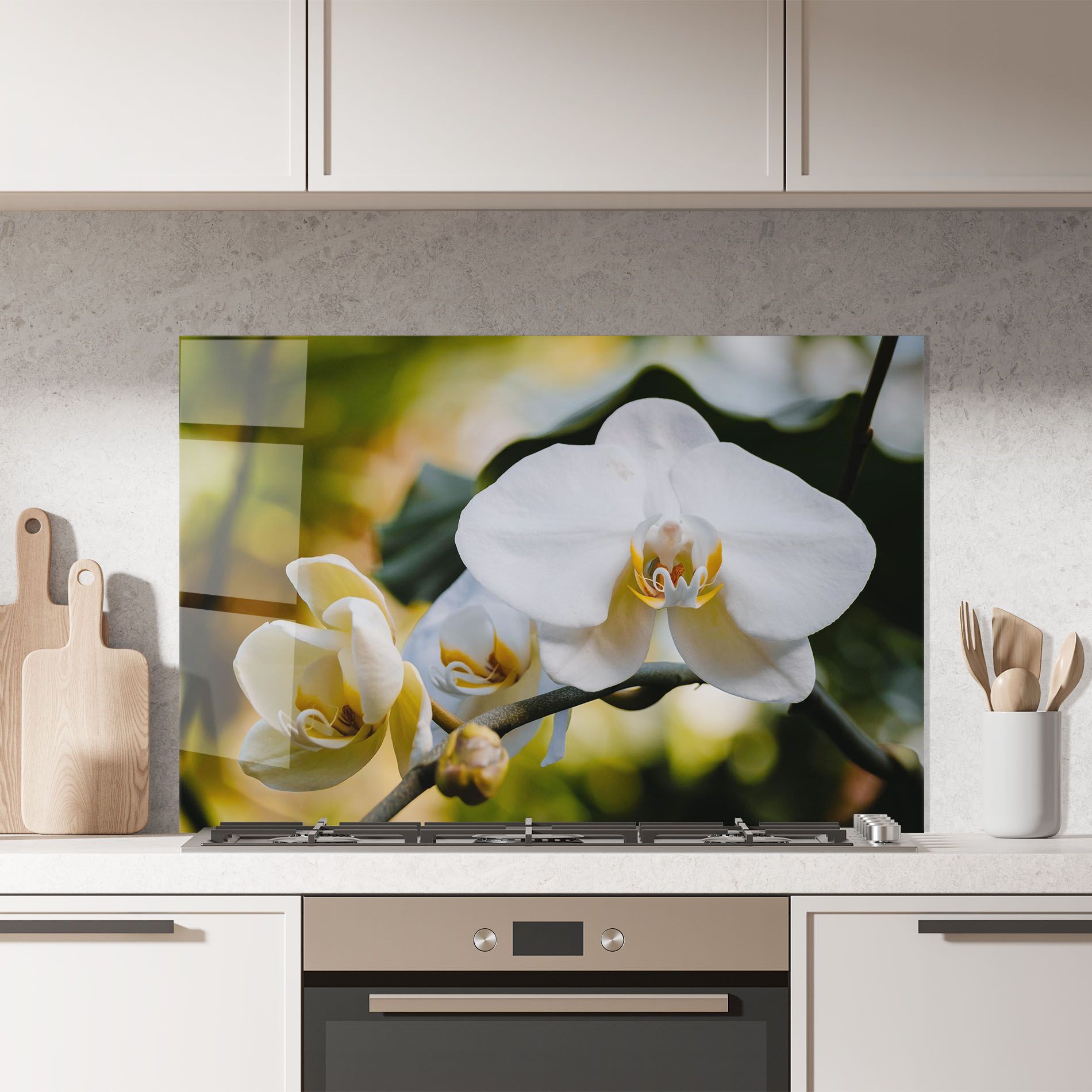 Cream Orchid In Nature mockup 7