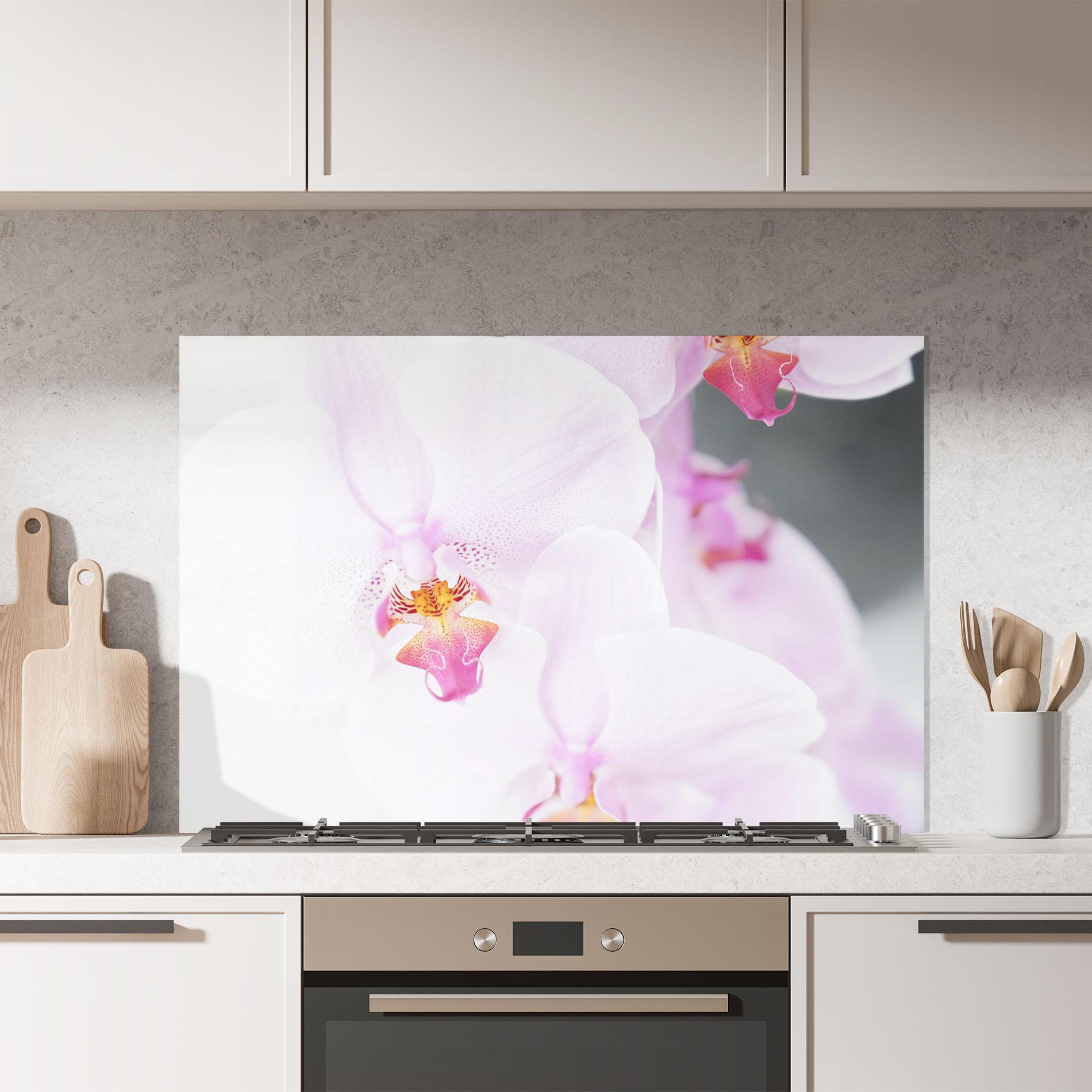 Panou Sticla Bucatarie Light Purple Orchid mockup 7