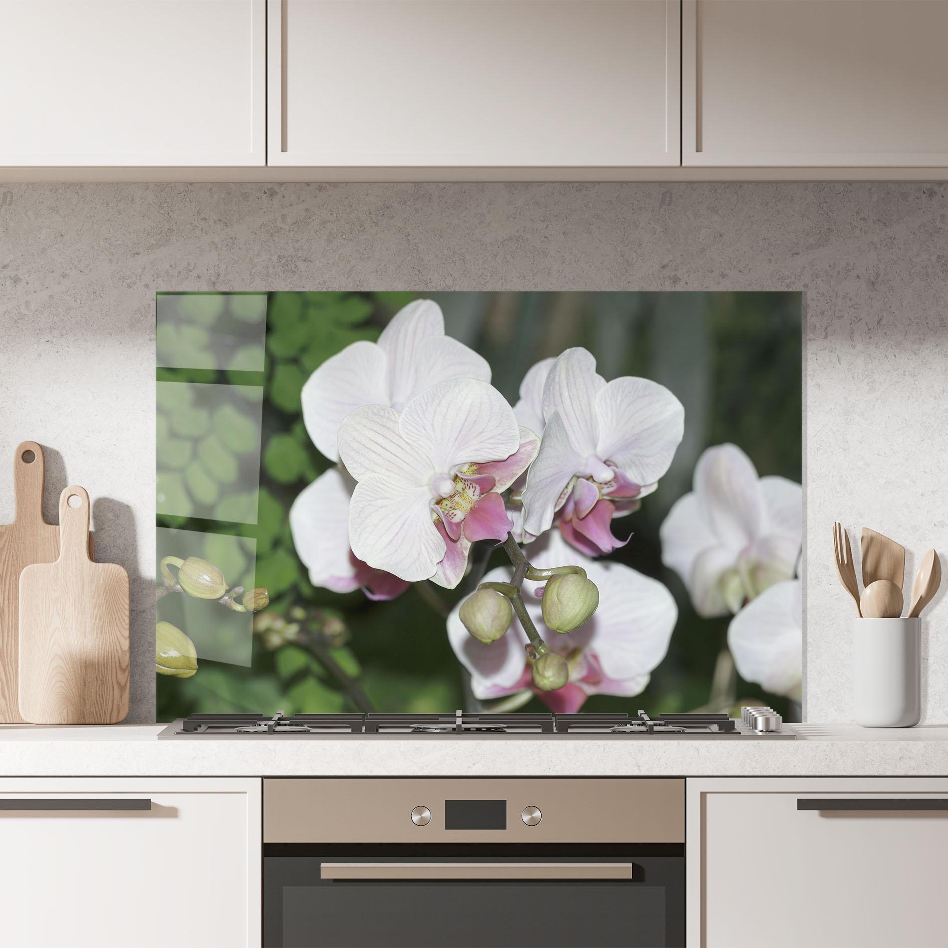 Panou Sticla Bucatarie Orchid Botanical Garden mockup 7
