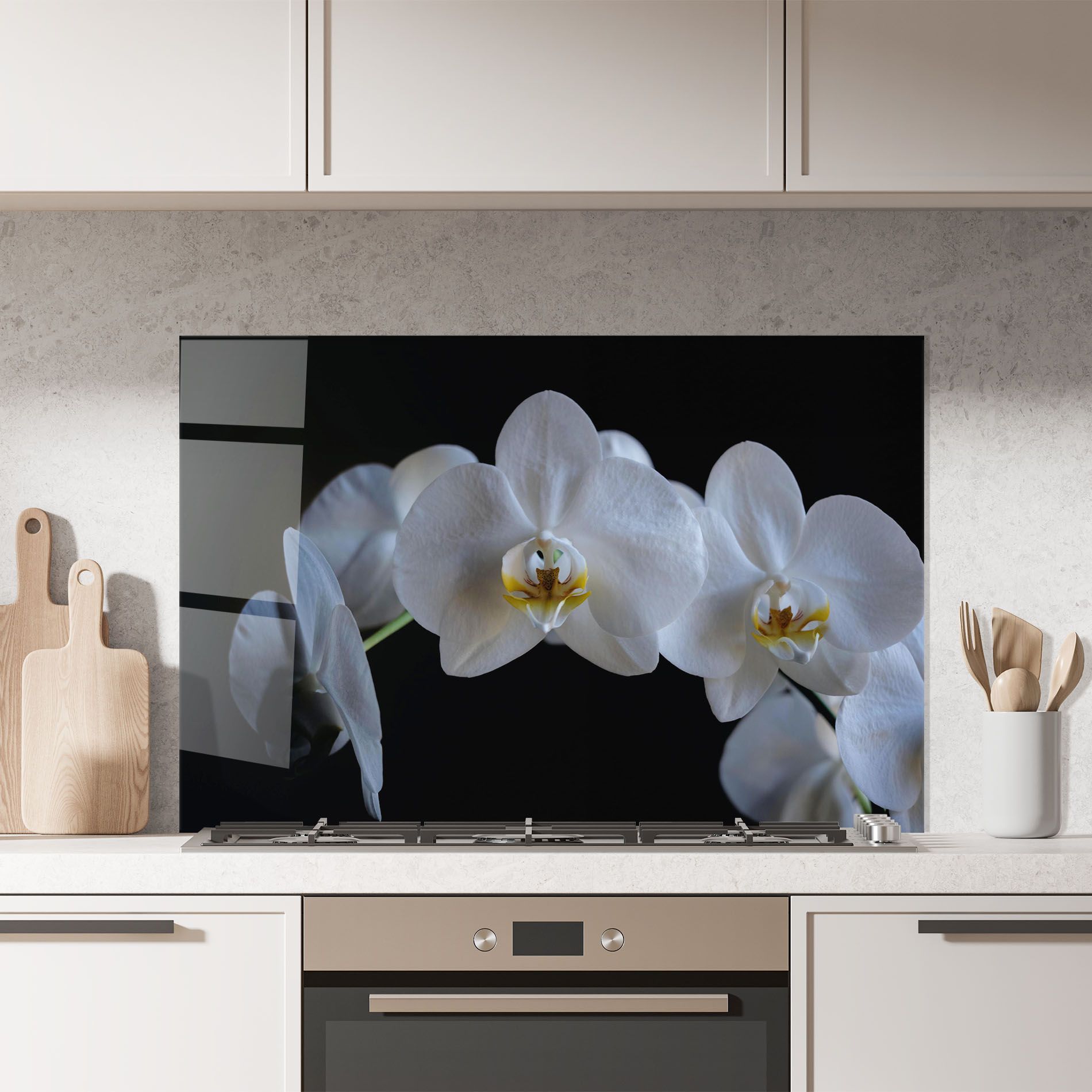 White Ochid In Shadow mockup 7