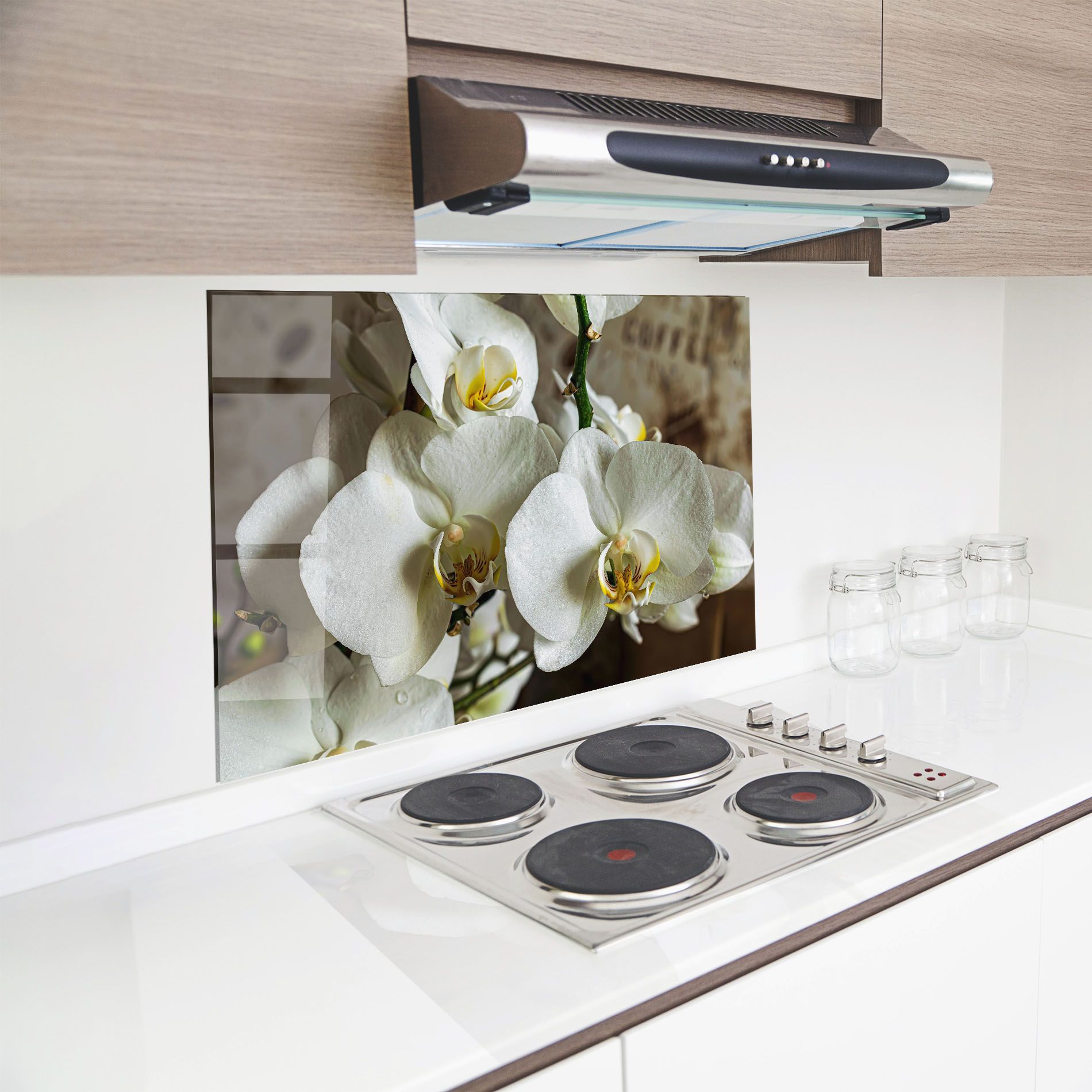 Beautiful White Orchids mockup 8