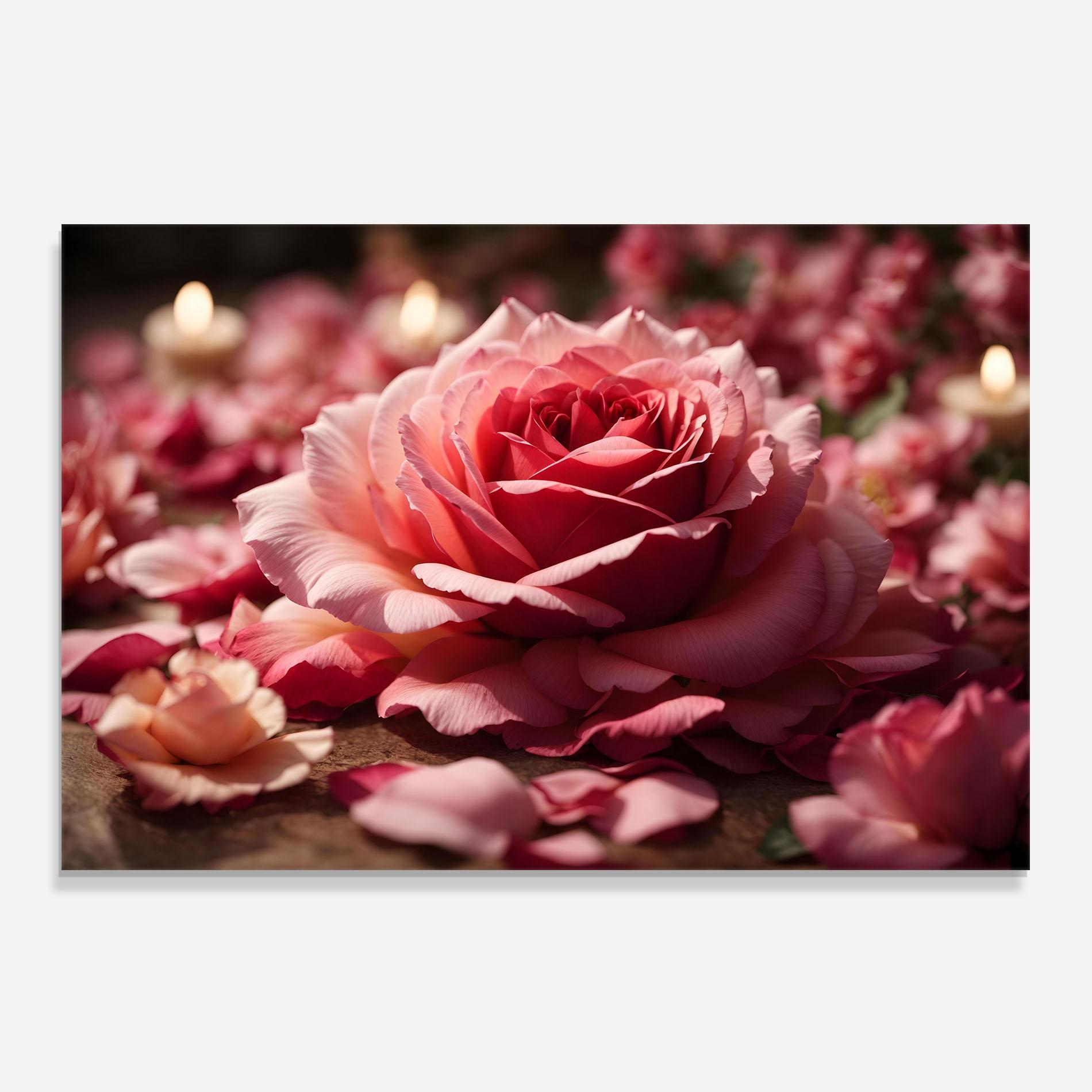 Panou Sticla Bucatarie Big Pink Rose mockup 0
