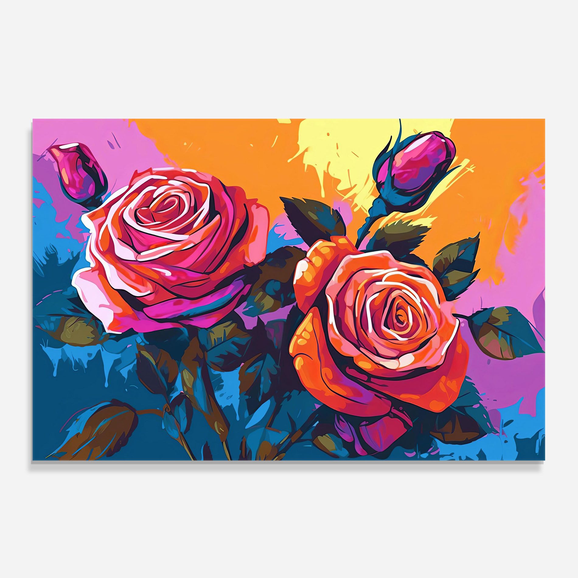 Blue Orange Rose mockup 0