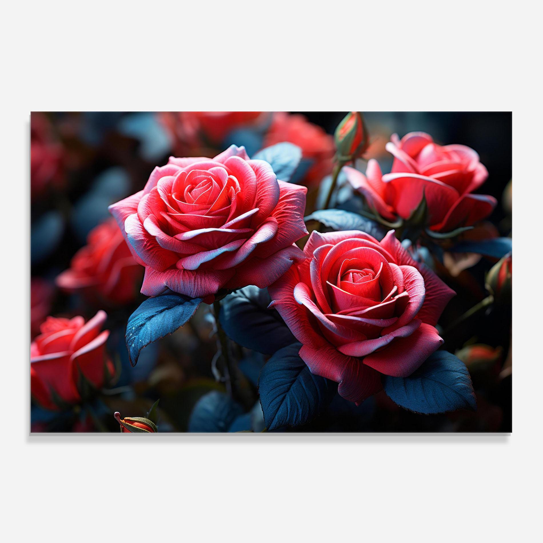Panou Sticla Bucatarie Dark Pink Rose mockup 0