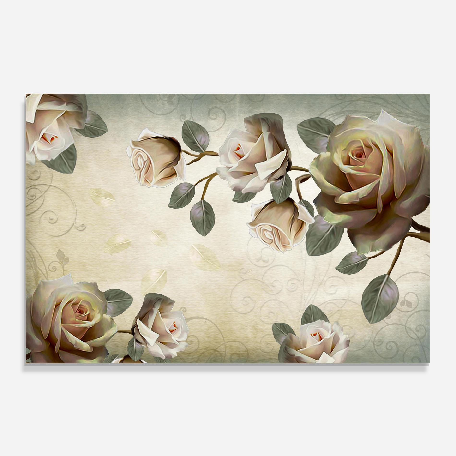 Panou Sticla Bucatarie Fir De Trandafir mockup 0