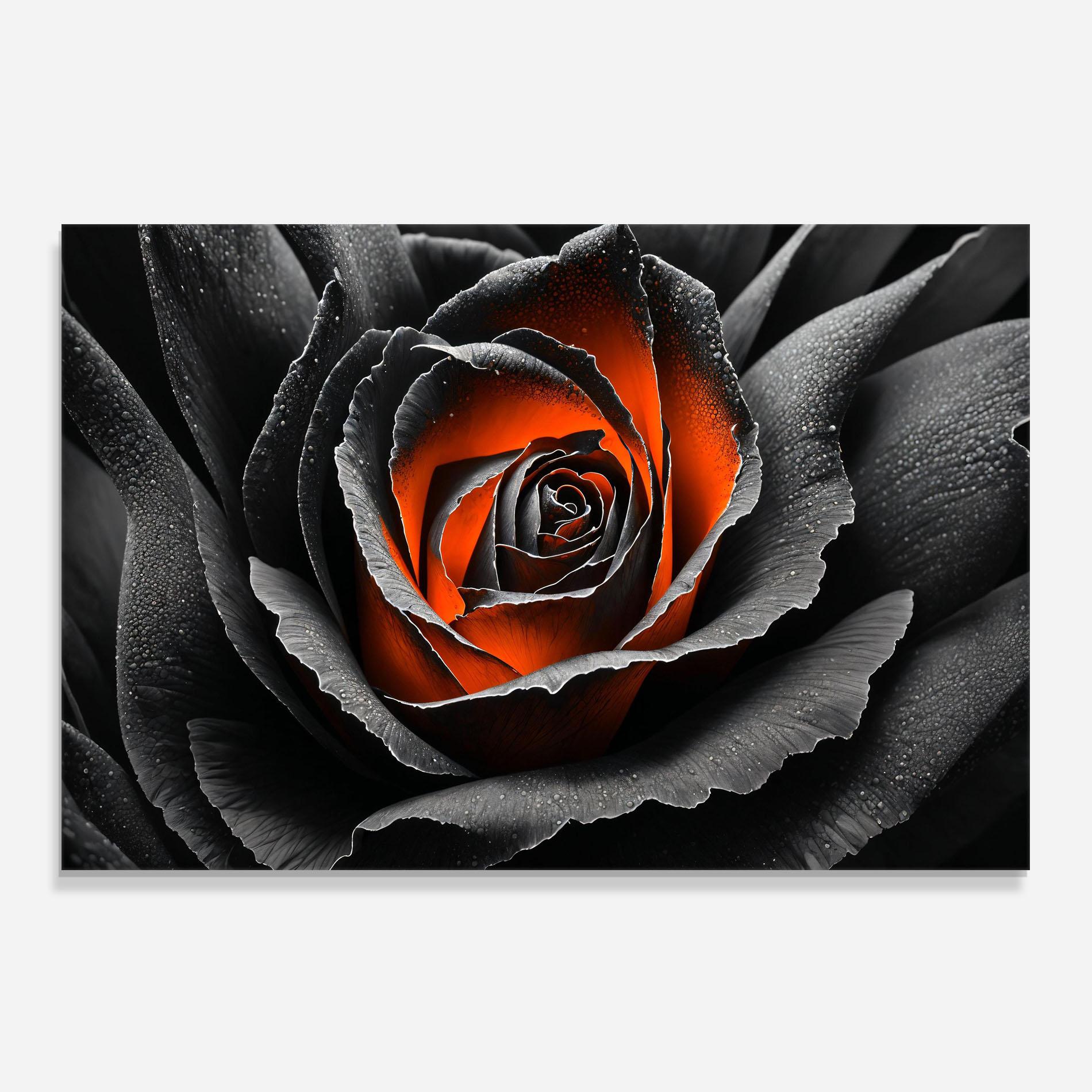 Panou Sticla Bucatarie Grey Orange Rose mockup 0