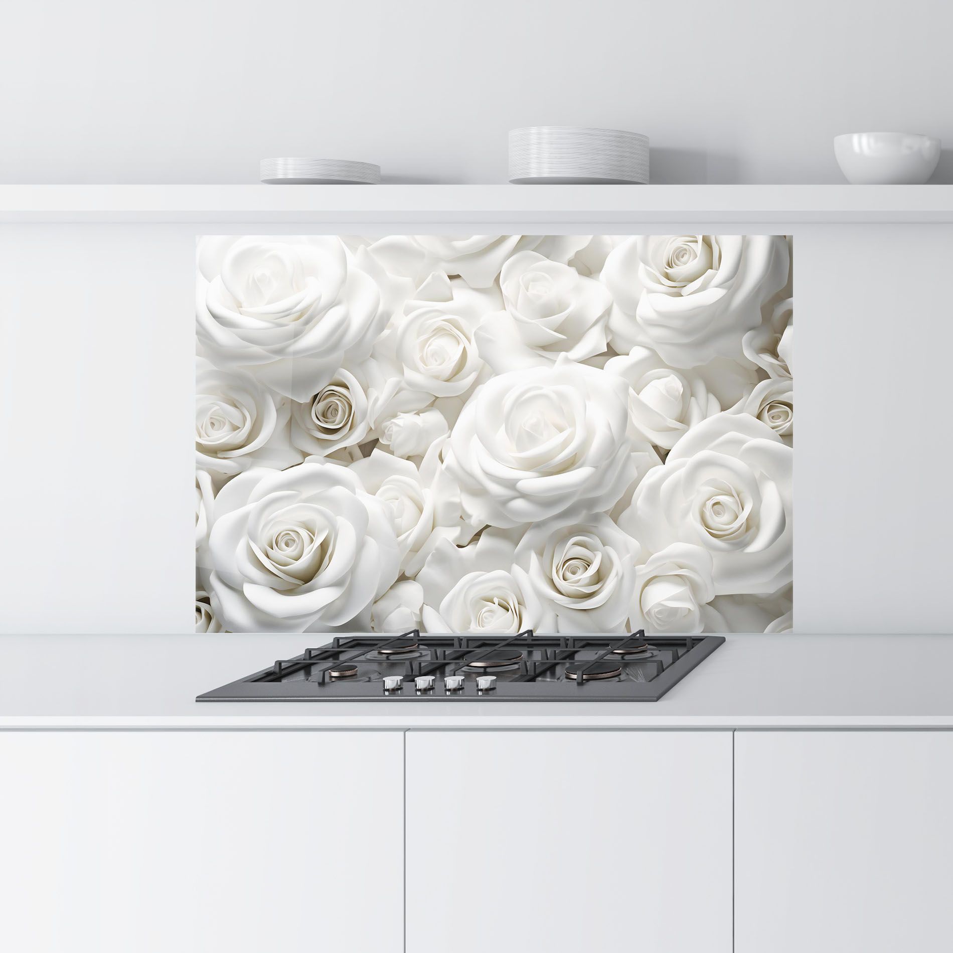 3d White Roses mockup 9