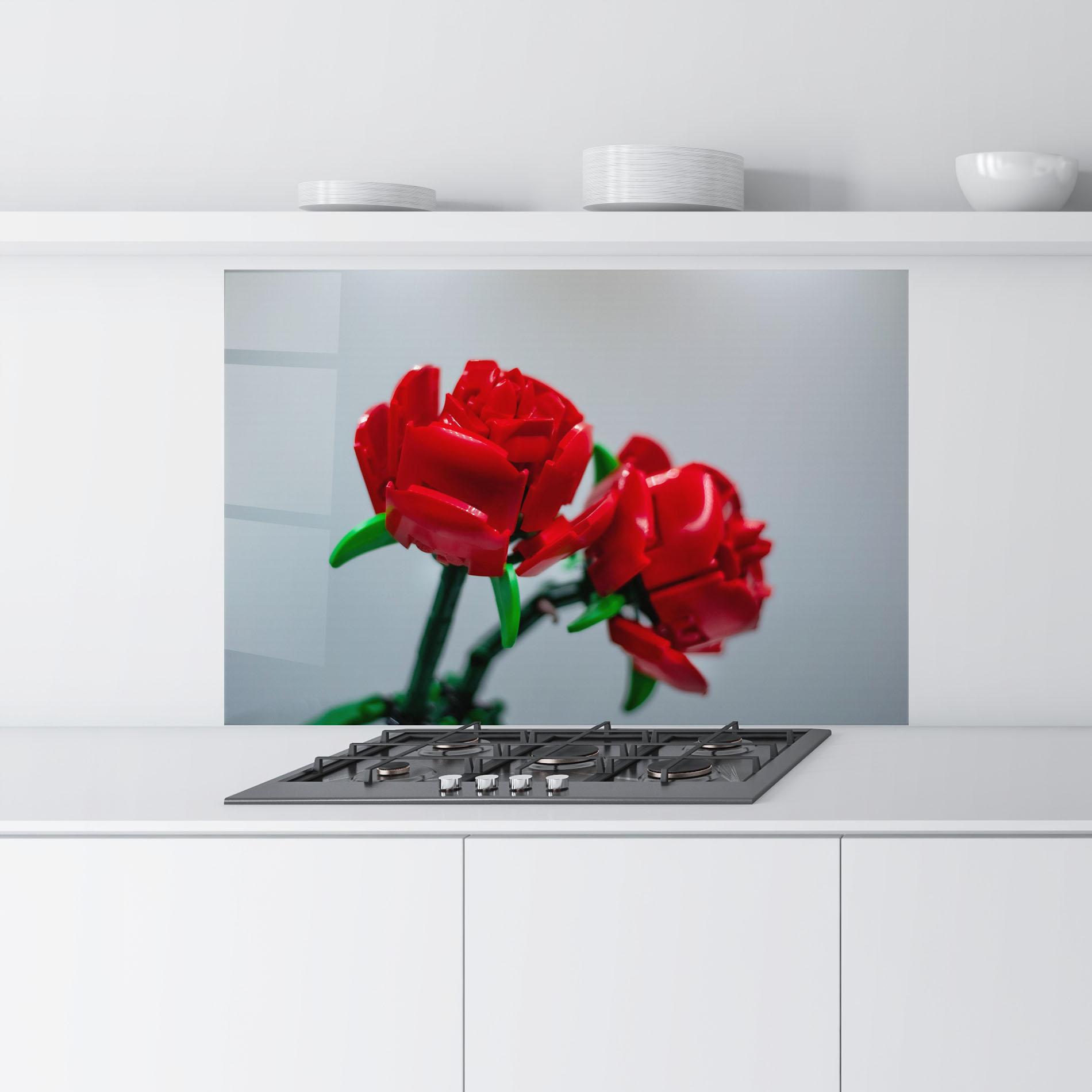 Panou Sticla Bucatarie Lego Red Roses mockup 9