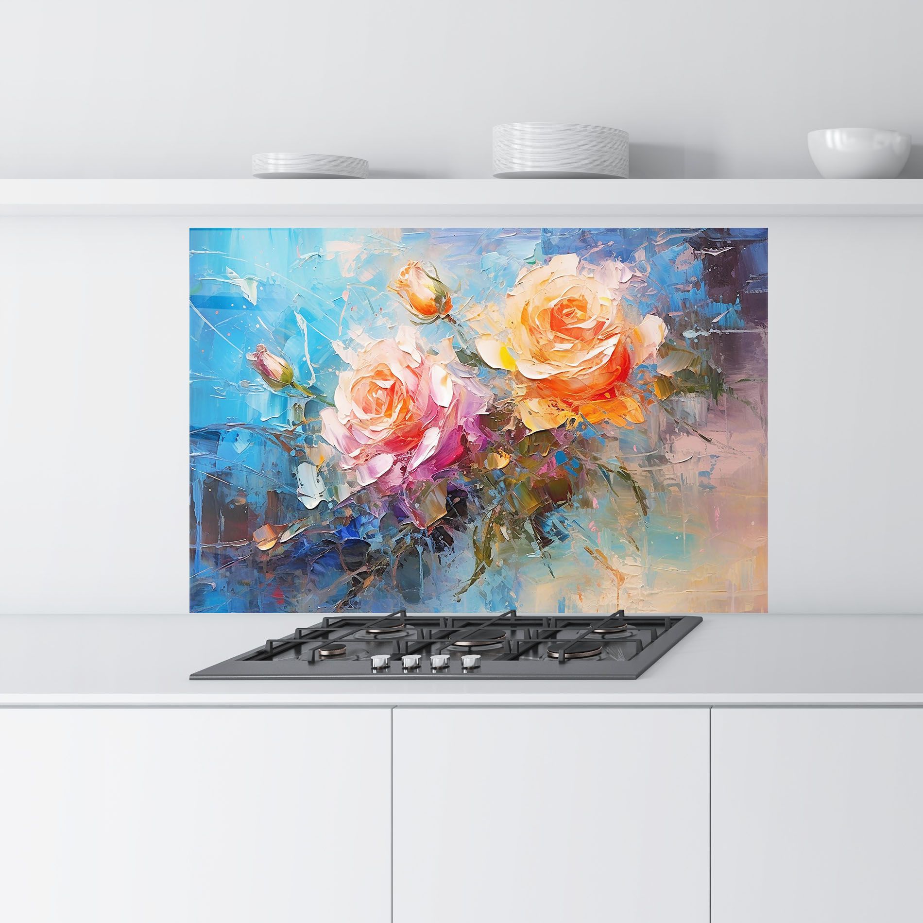 Light Orange Rose Painting mockup 9