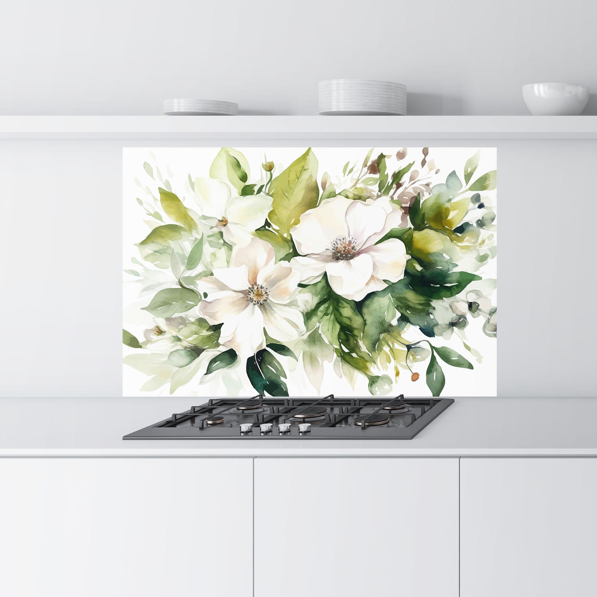 Panou Sticla Bucatarie Opened Rose mockup 9