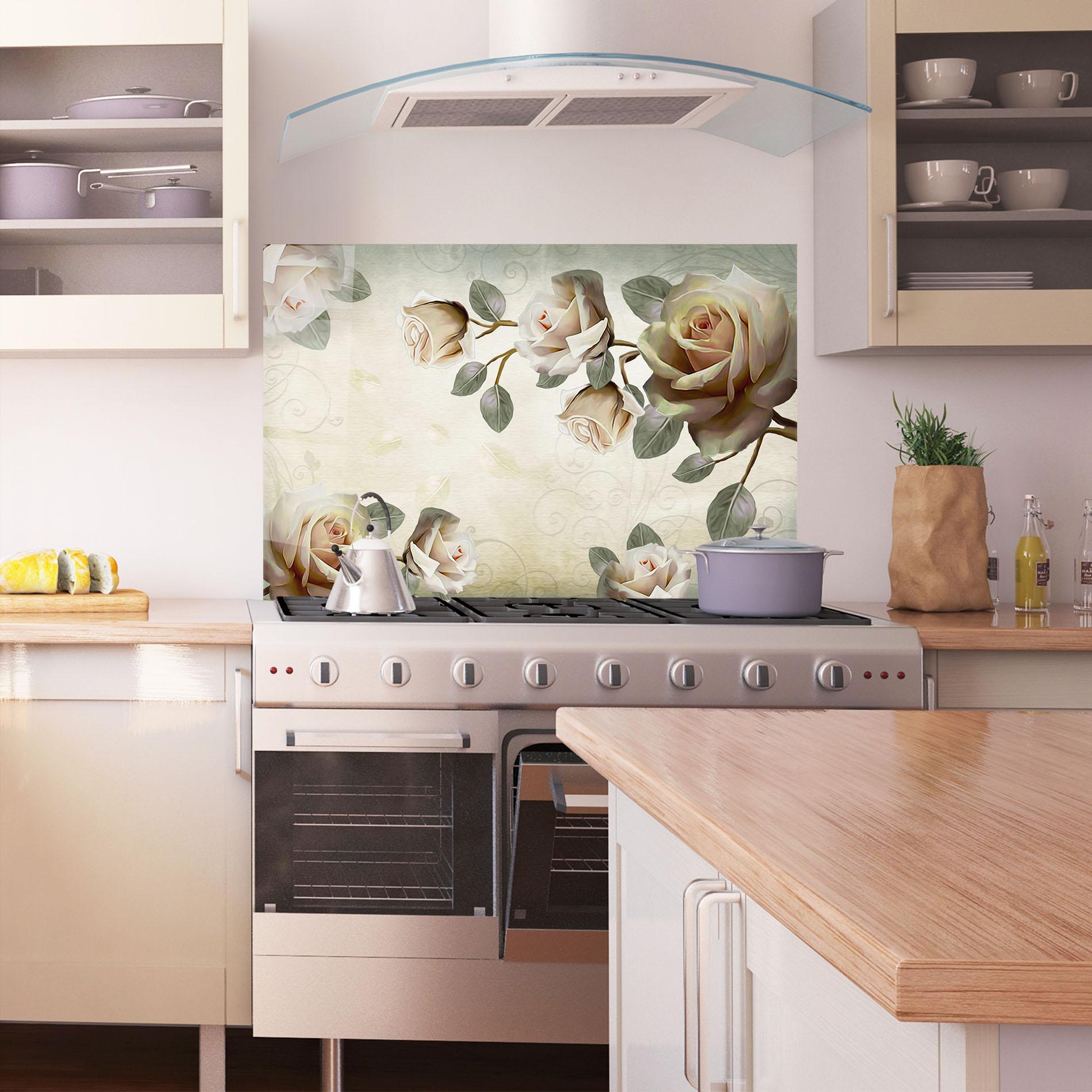 Panou Sticla Bucatarie Fir De Trandafir mockup 1