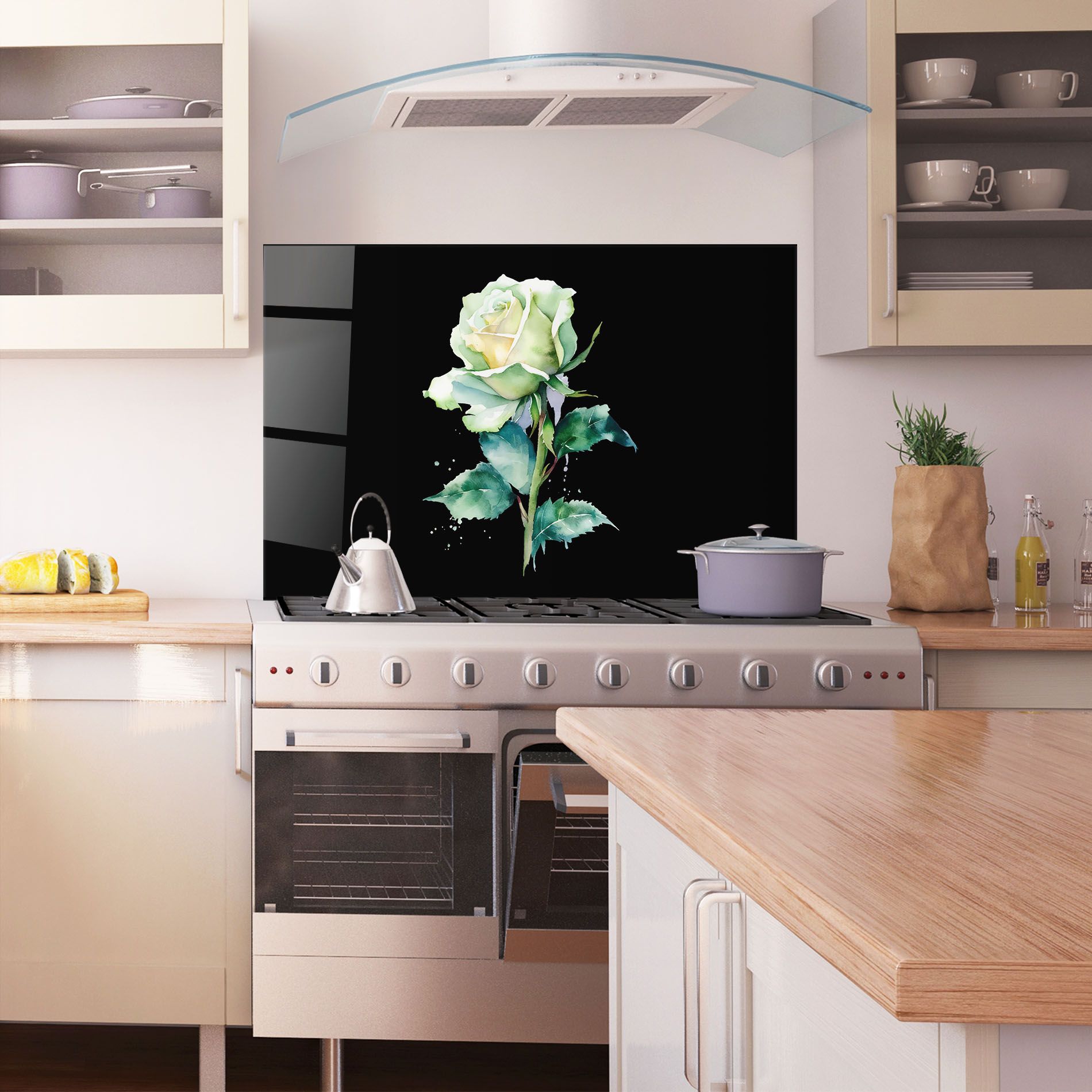 White Green Rose mockup 1