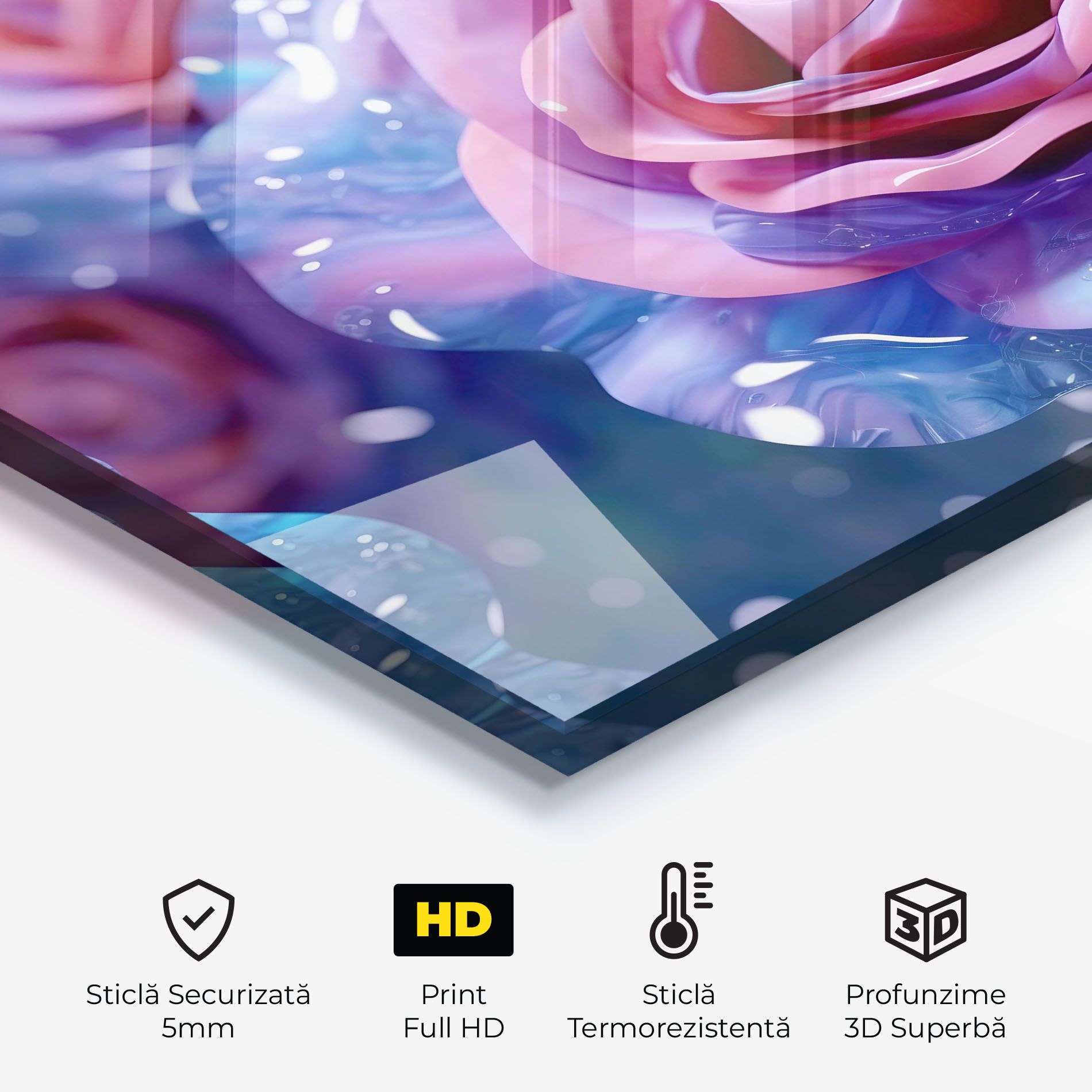 Beautiful Blue Pink Rose mockup 2