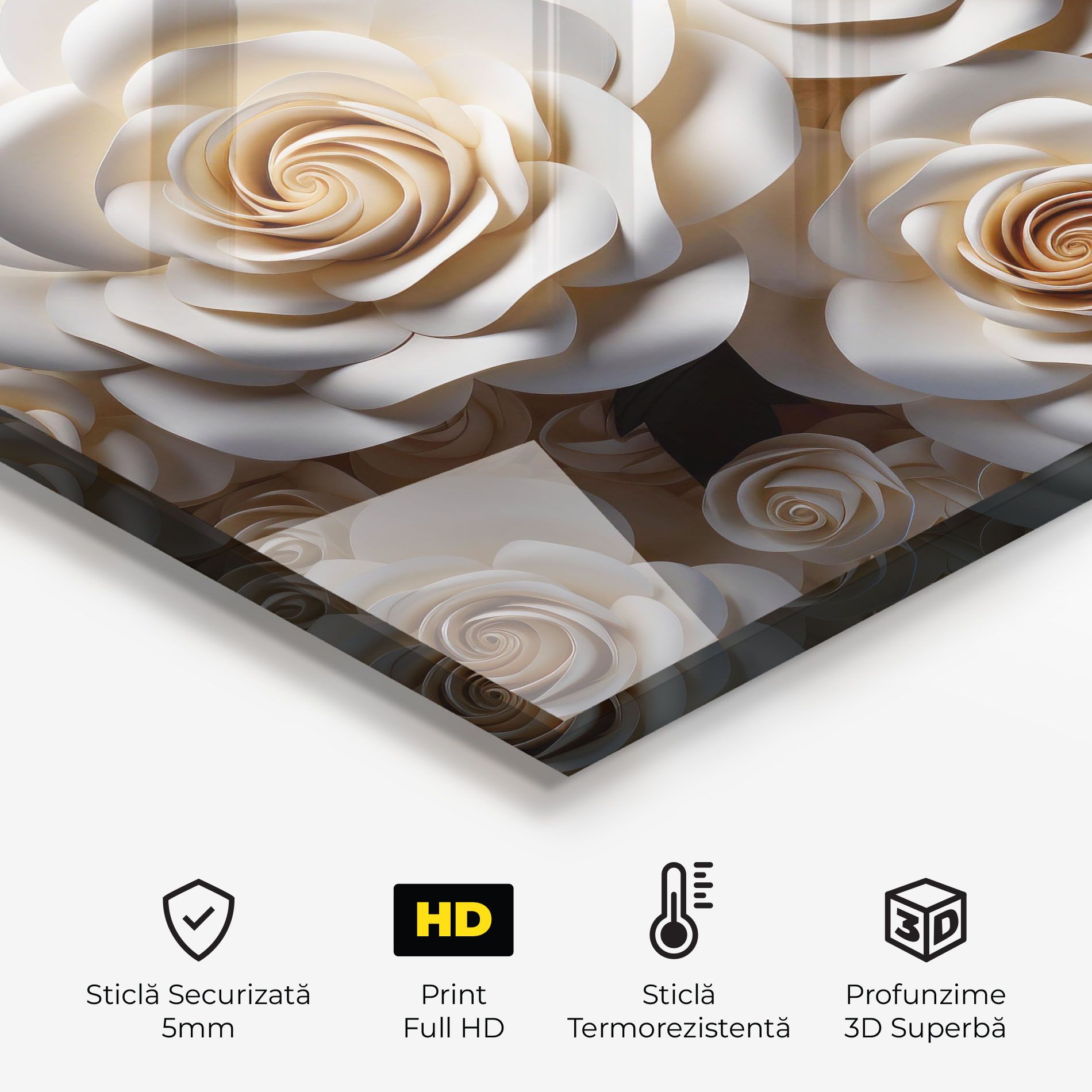 Cream Roses Wall mockup 2