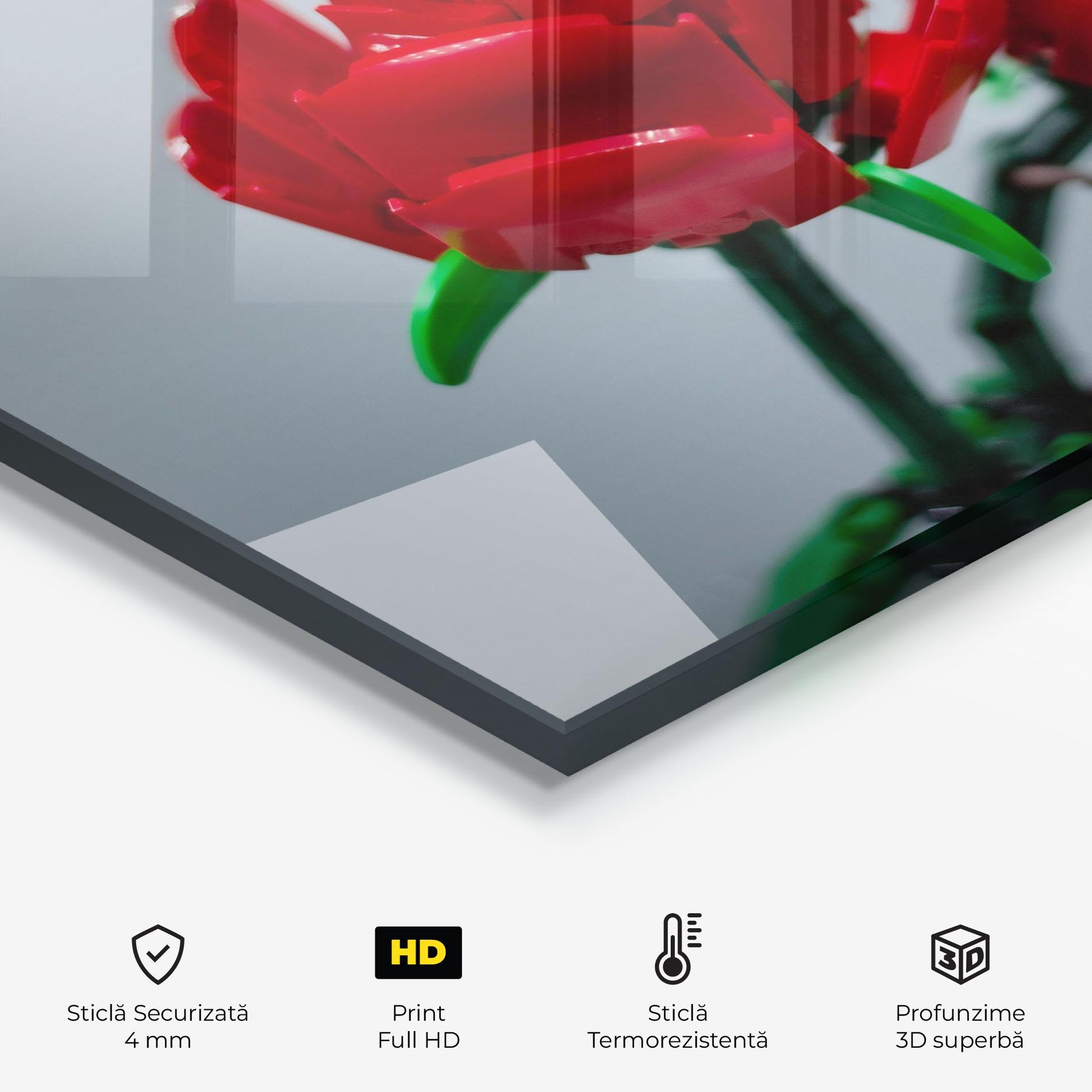 Panou Sticla Bucatarie Lego Red Roses mockup 2