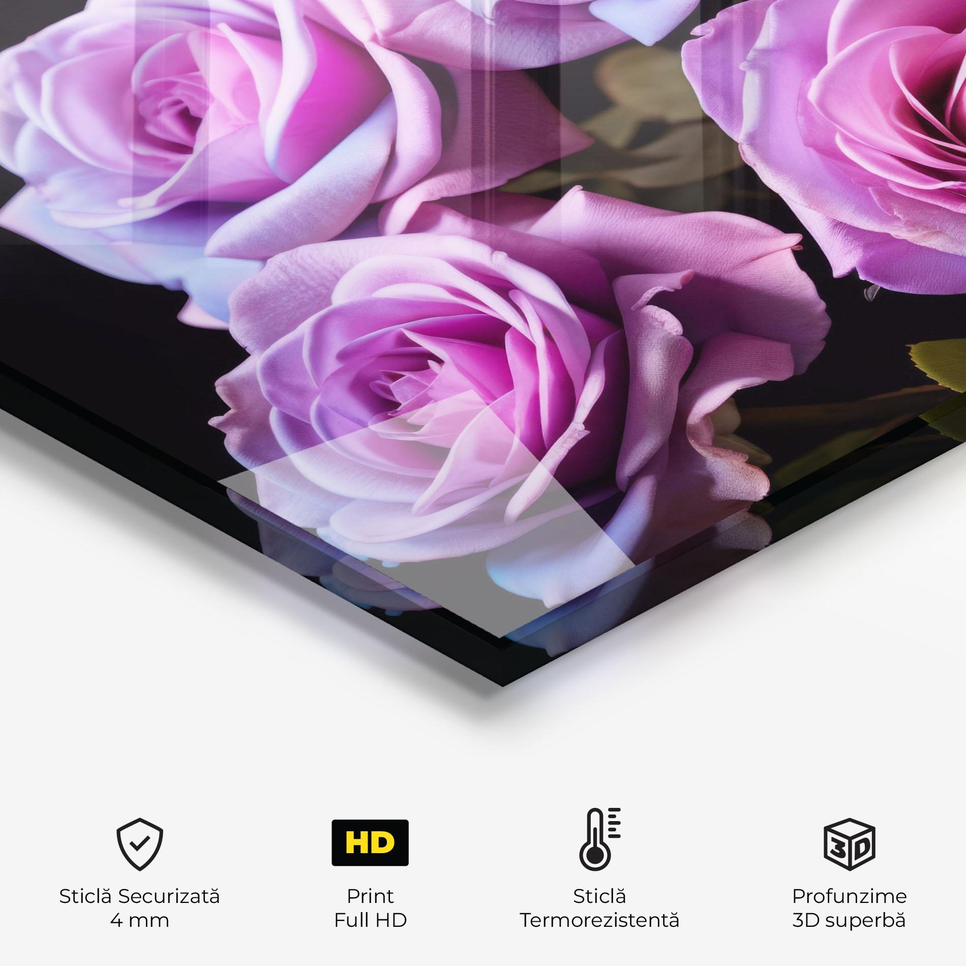 Panou Sticla Bucatarie Light Purple Rose mockup 2