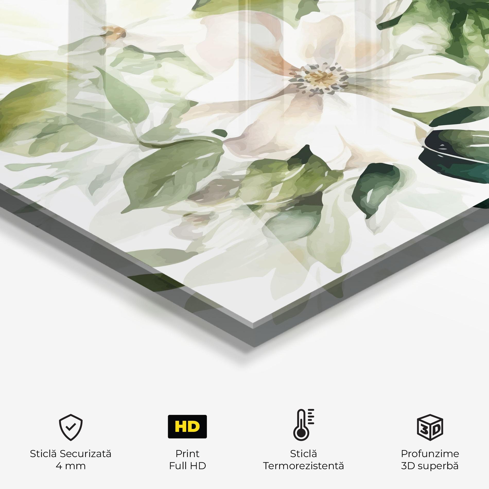Panou Sticla Bucatarie Opened Rose mockup 2