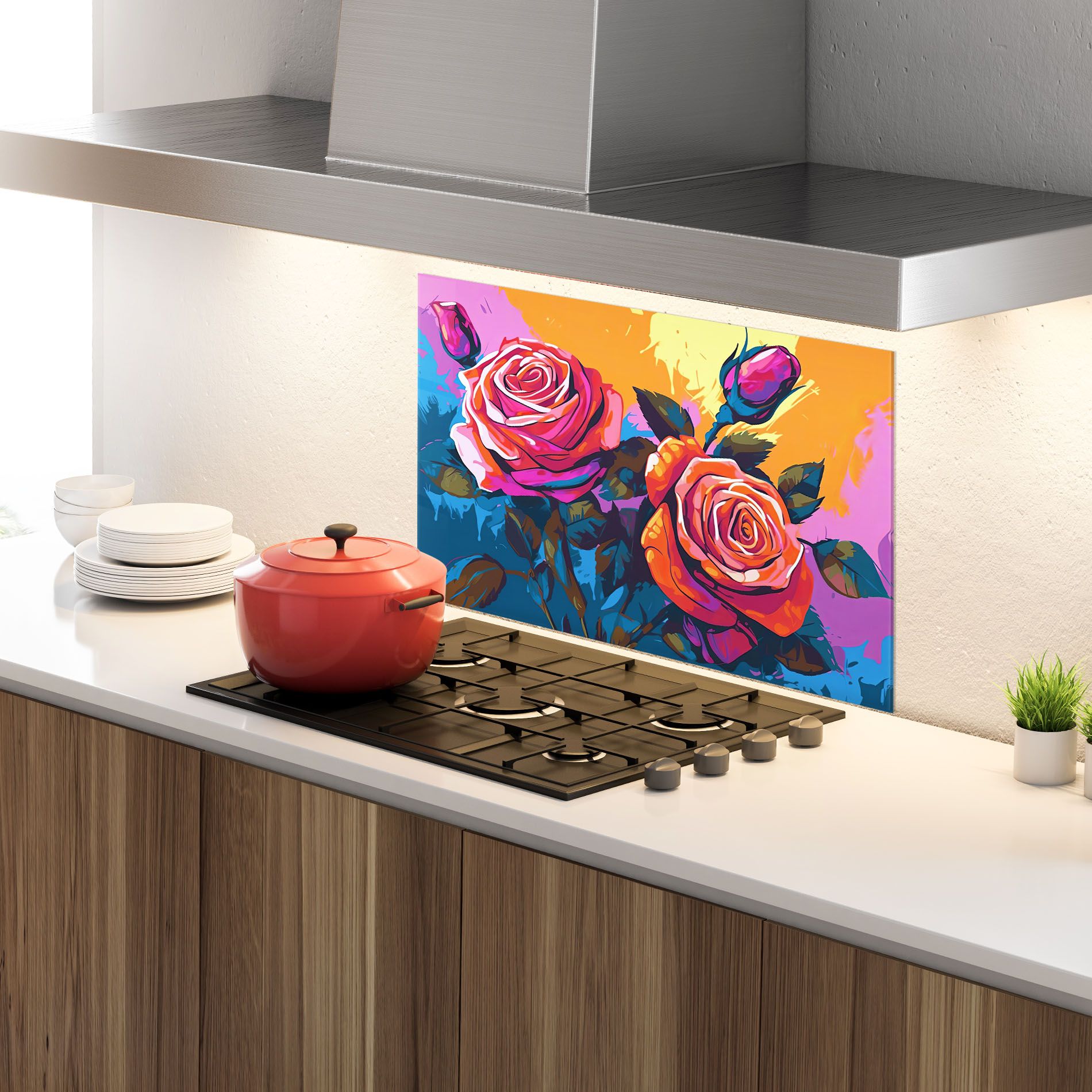 Blue Orange Rose mockup 4