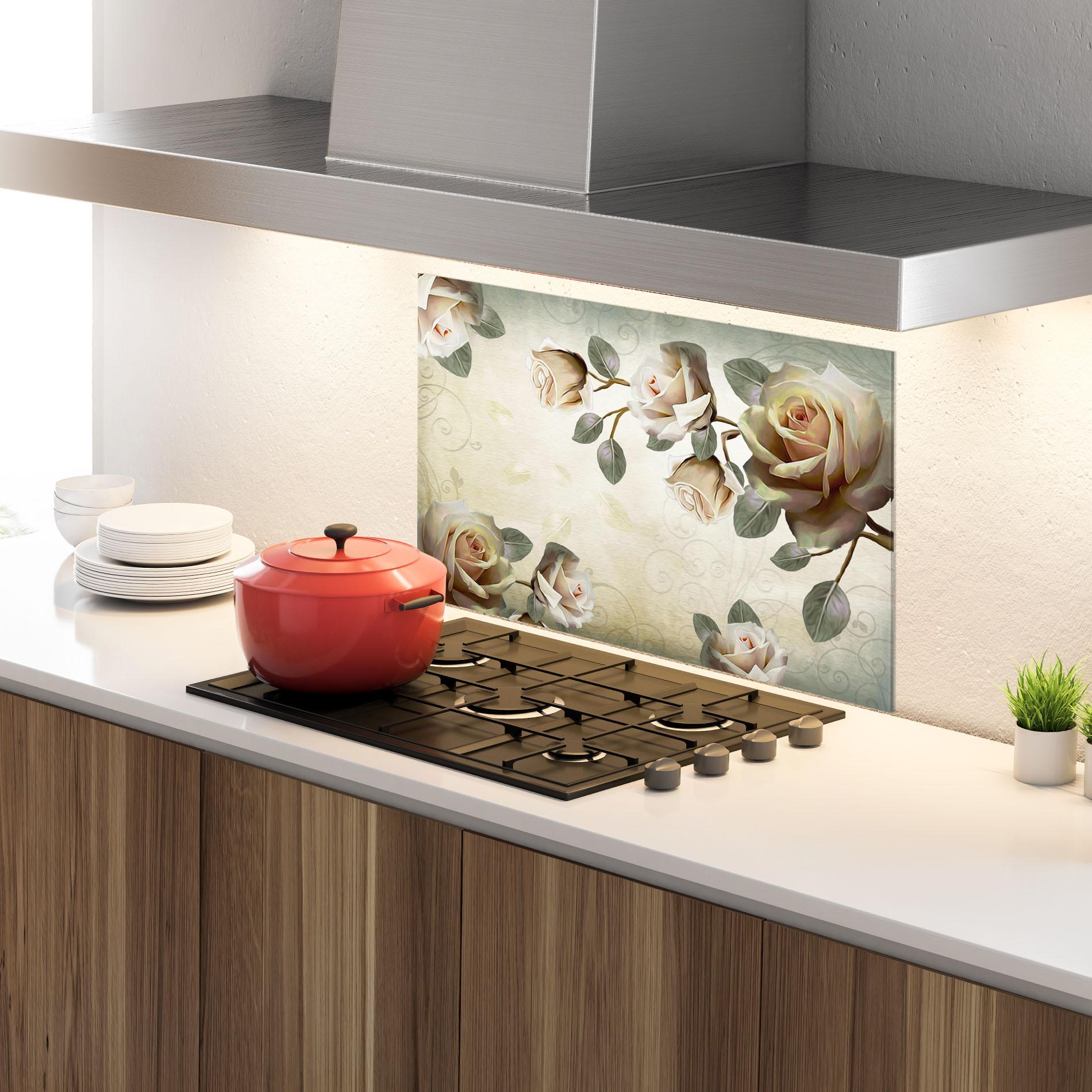 Panou Sticla Bucatarie Fir De Trandafir mockup 4