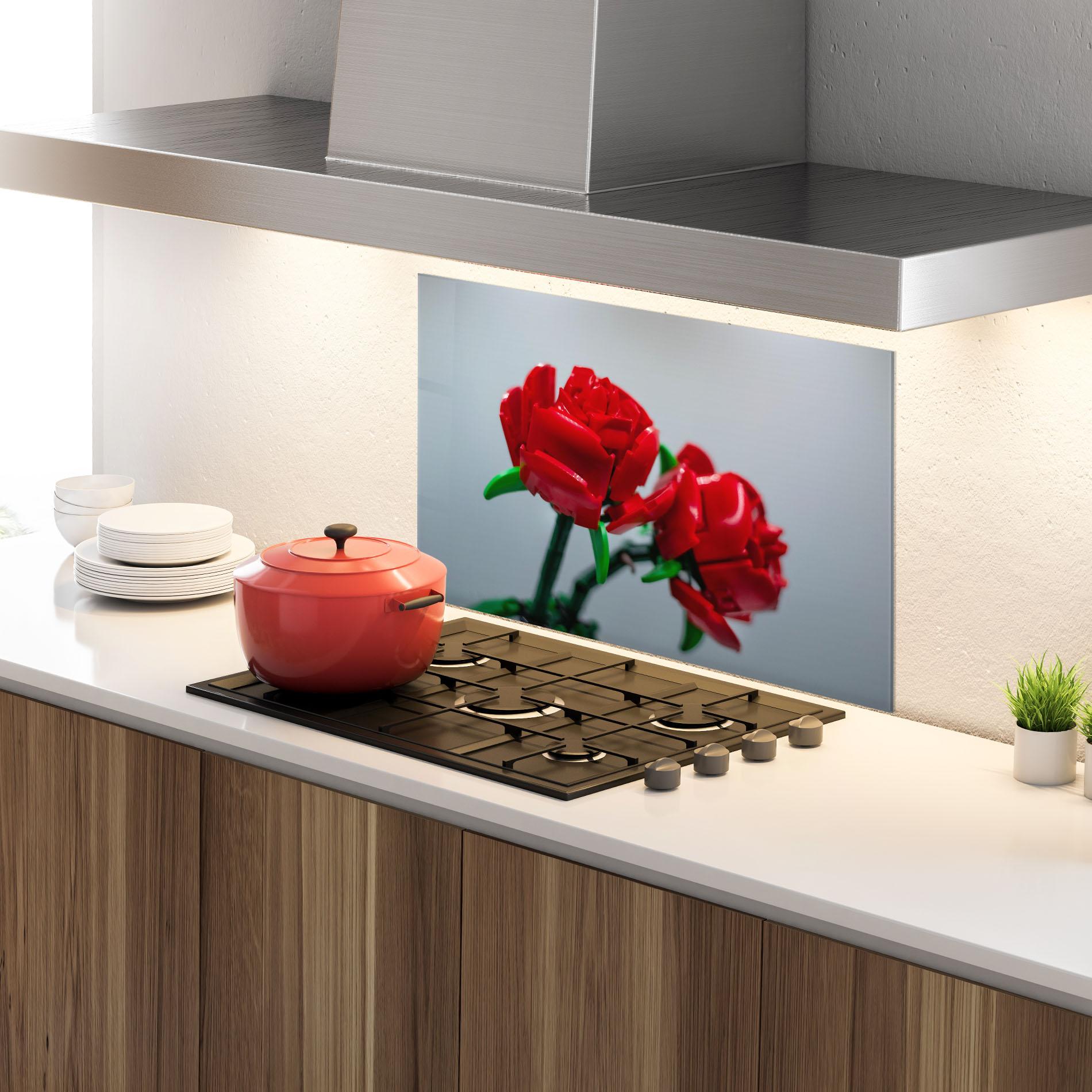 Panou Sticla Bucatarie Lego Red Roses mockup 4