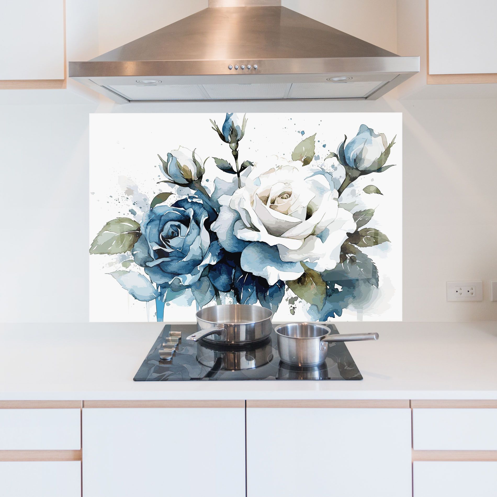 Blue White Roses mockup 5