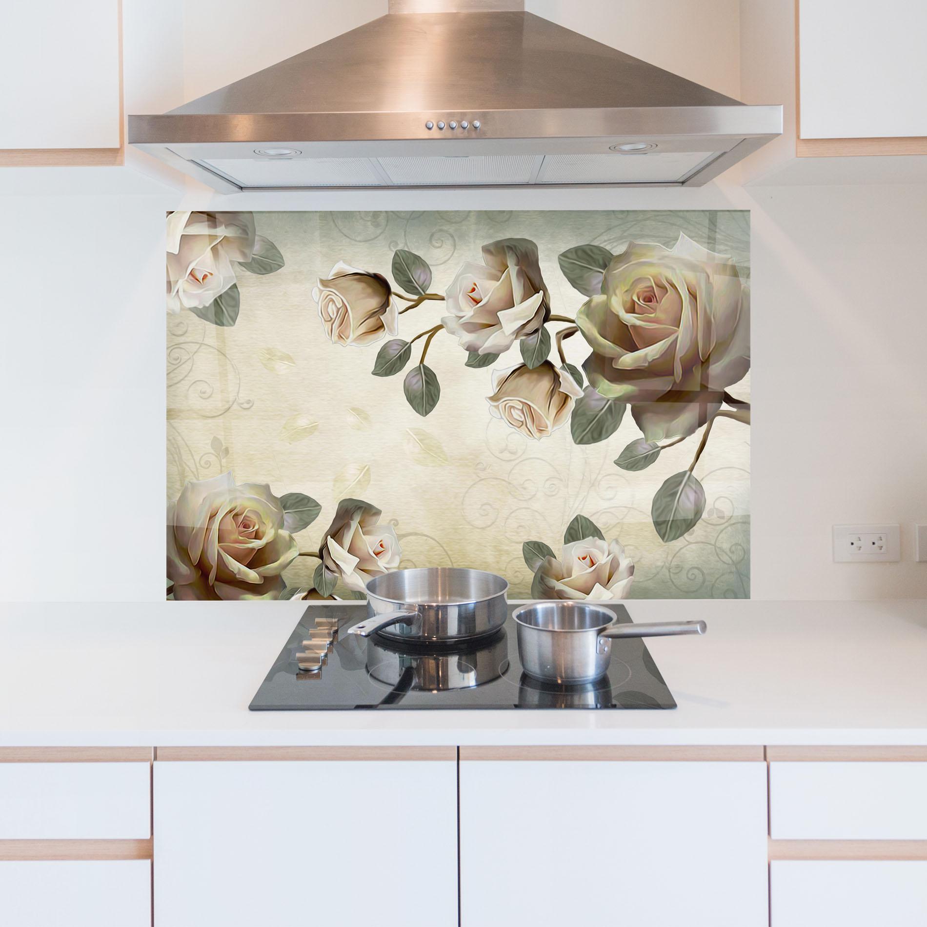 Panou Sticla Bucatarie Fir De Trandafir mockup 5