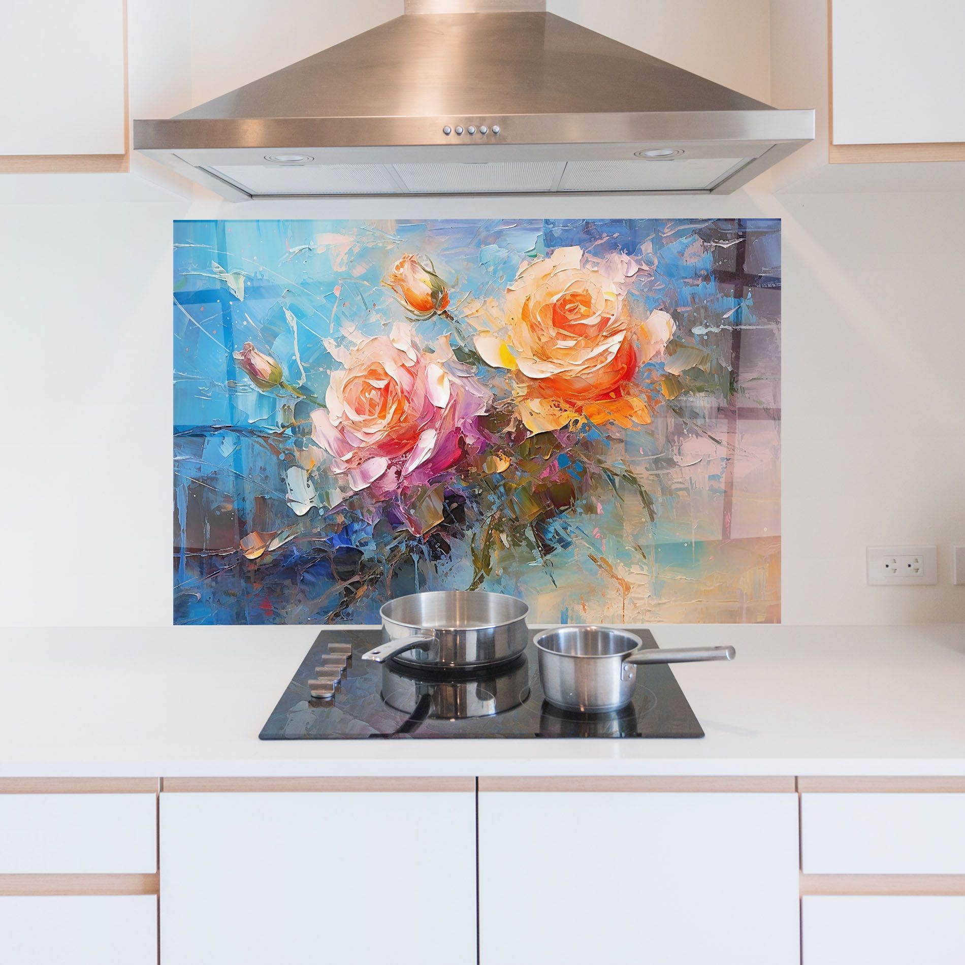 Light Orange Rose Painting mockup 5