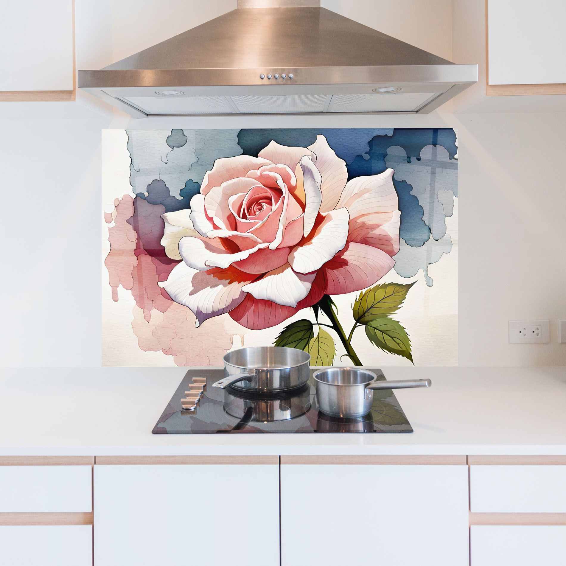 Light Pink Rose Painting mockup 5
