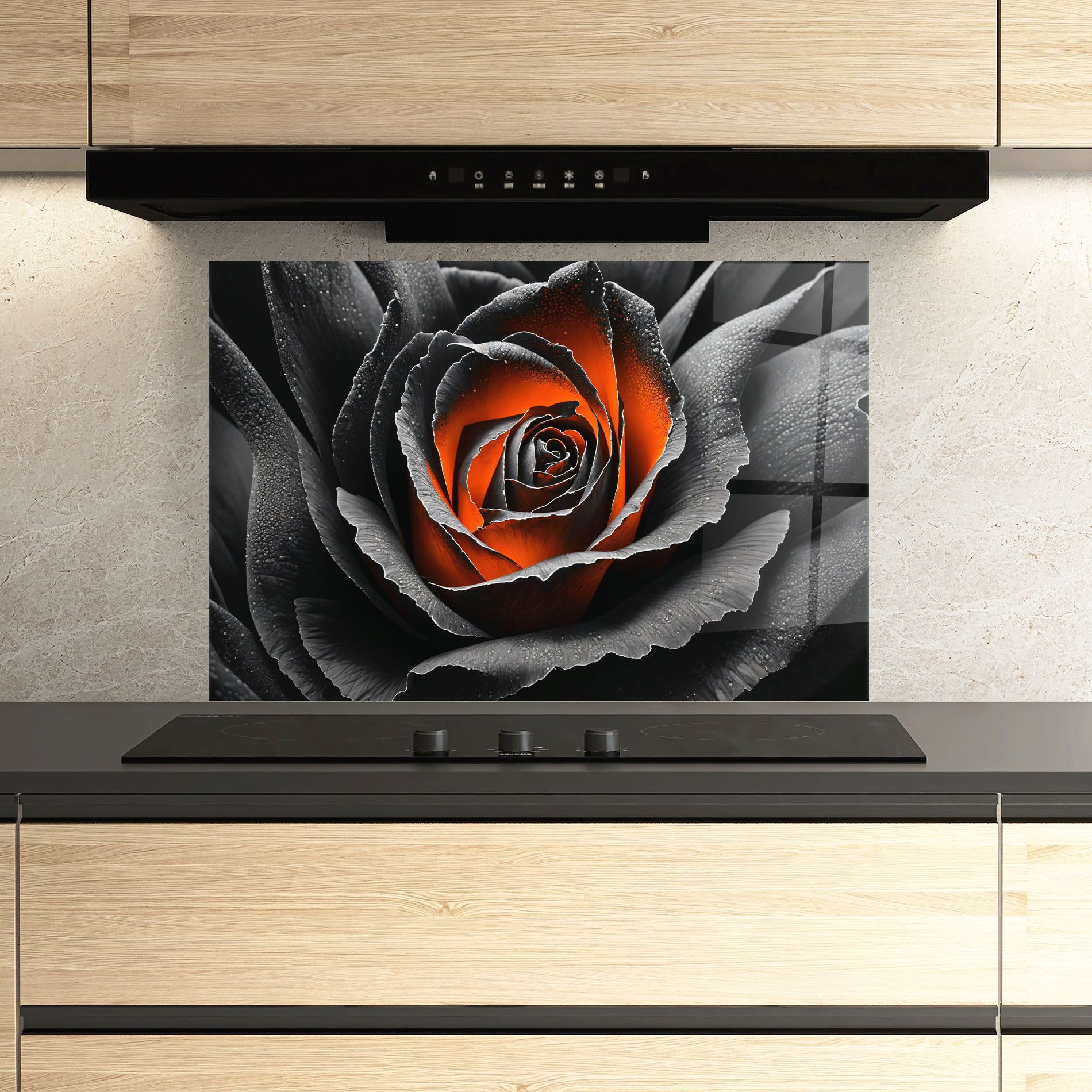 Grey Orange Rose mockup 3