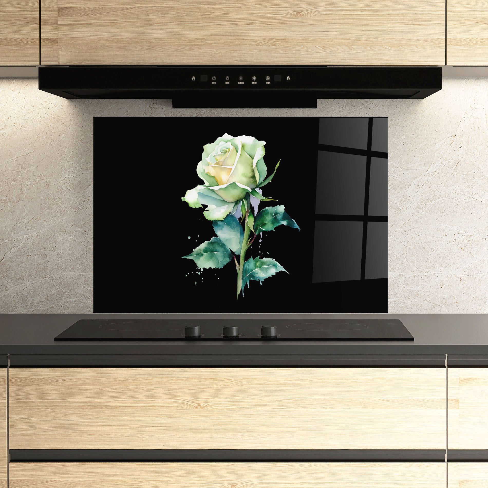 White Green Rose mockup 3