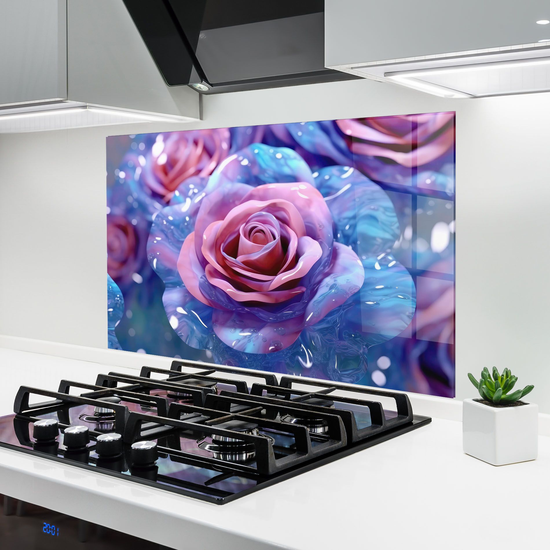 Beautiful Blue Pink Rose mockup 6