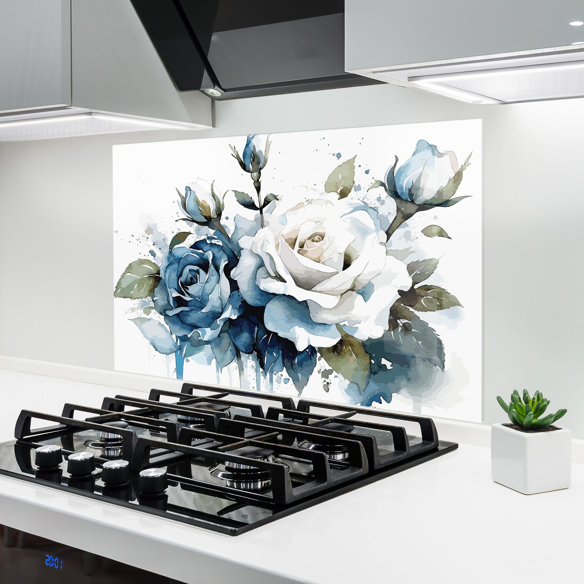 Blue White Roses mockup 6