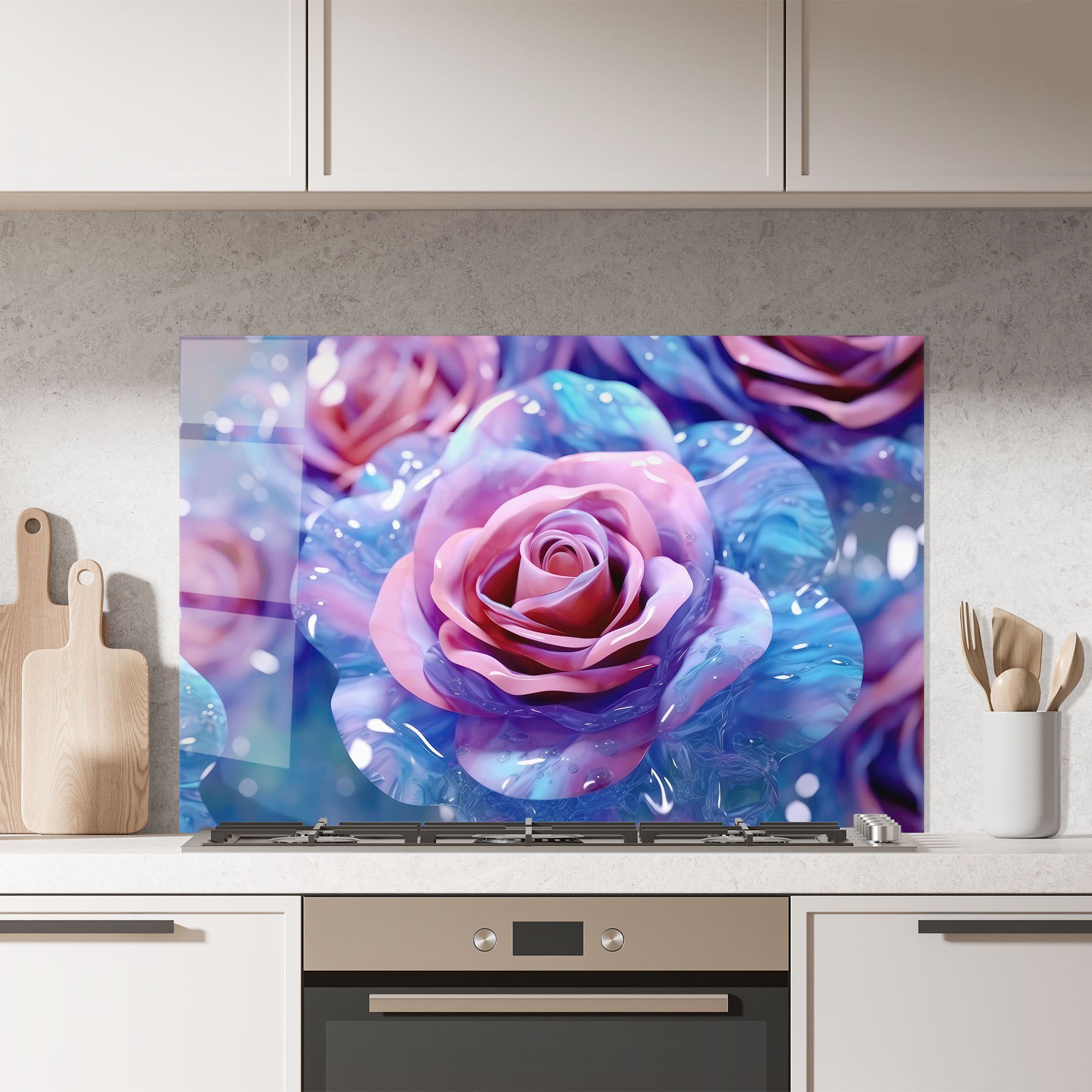 Beautiful Blue Pink Rose mockup 7