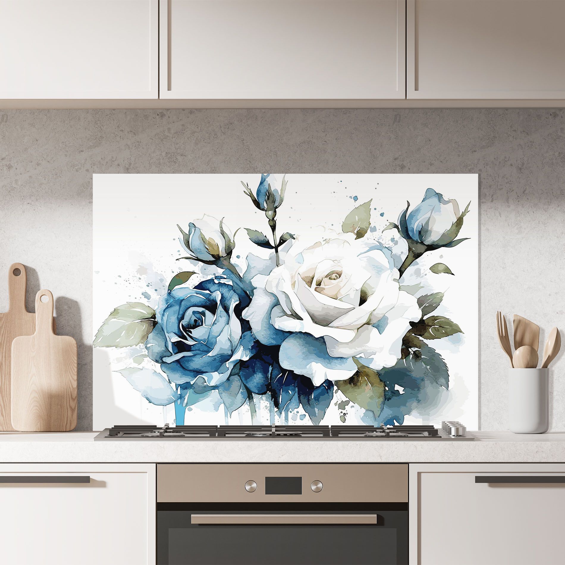 Blue White Roses mockup 7