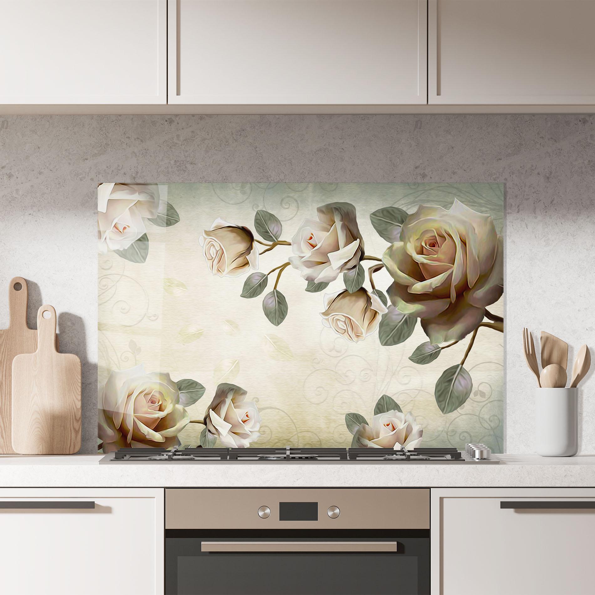 Panou Sticla Bucatarie Fir De Trandafir mockup 7