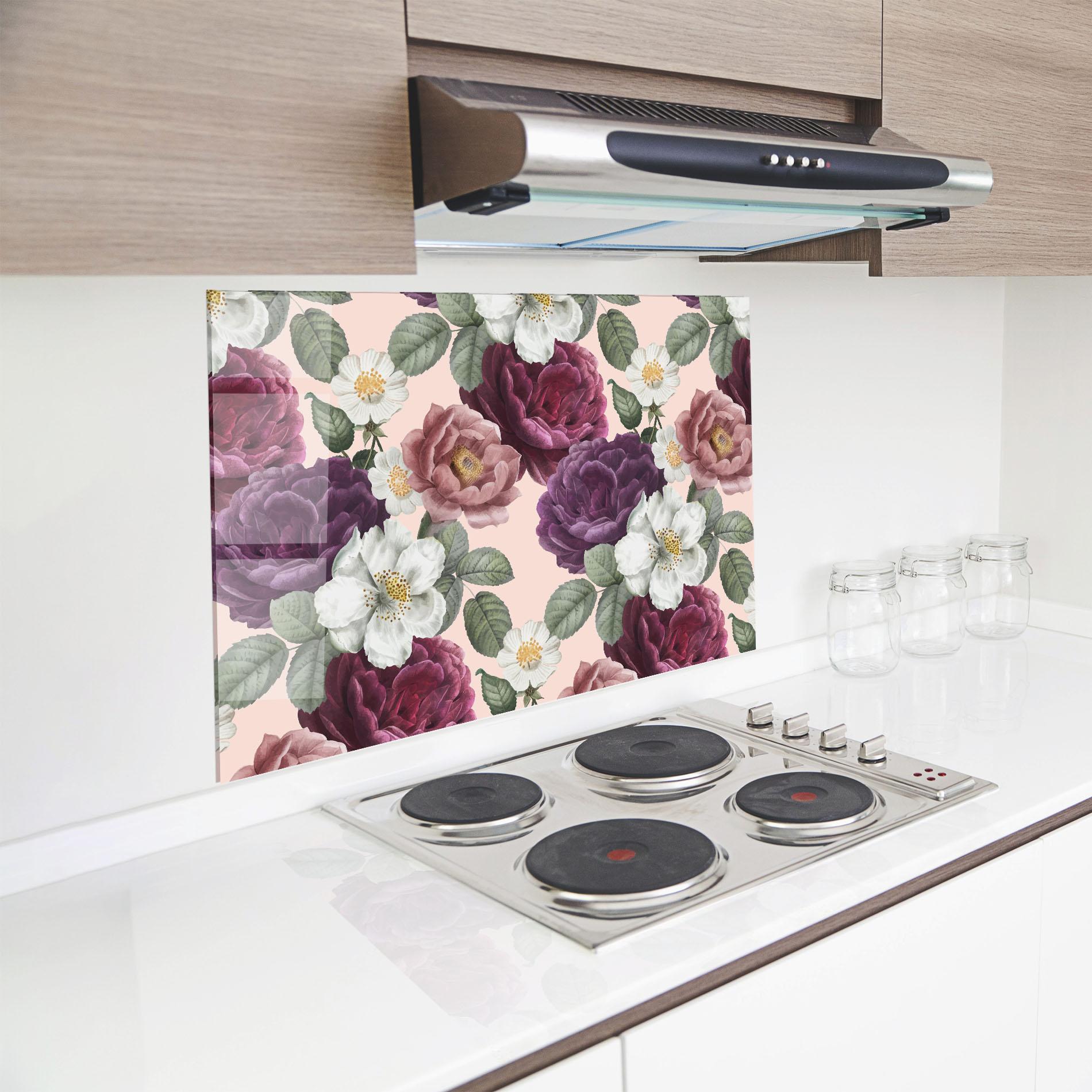 Panou Sticla Bucatarie Amestec Flori mockup 8