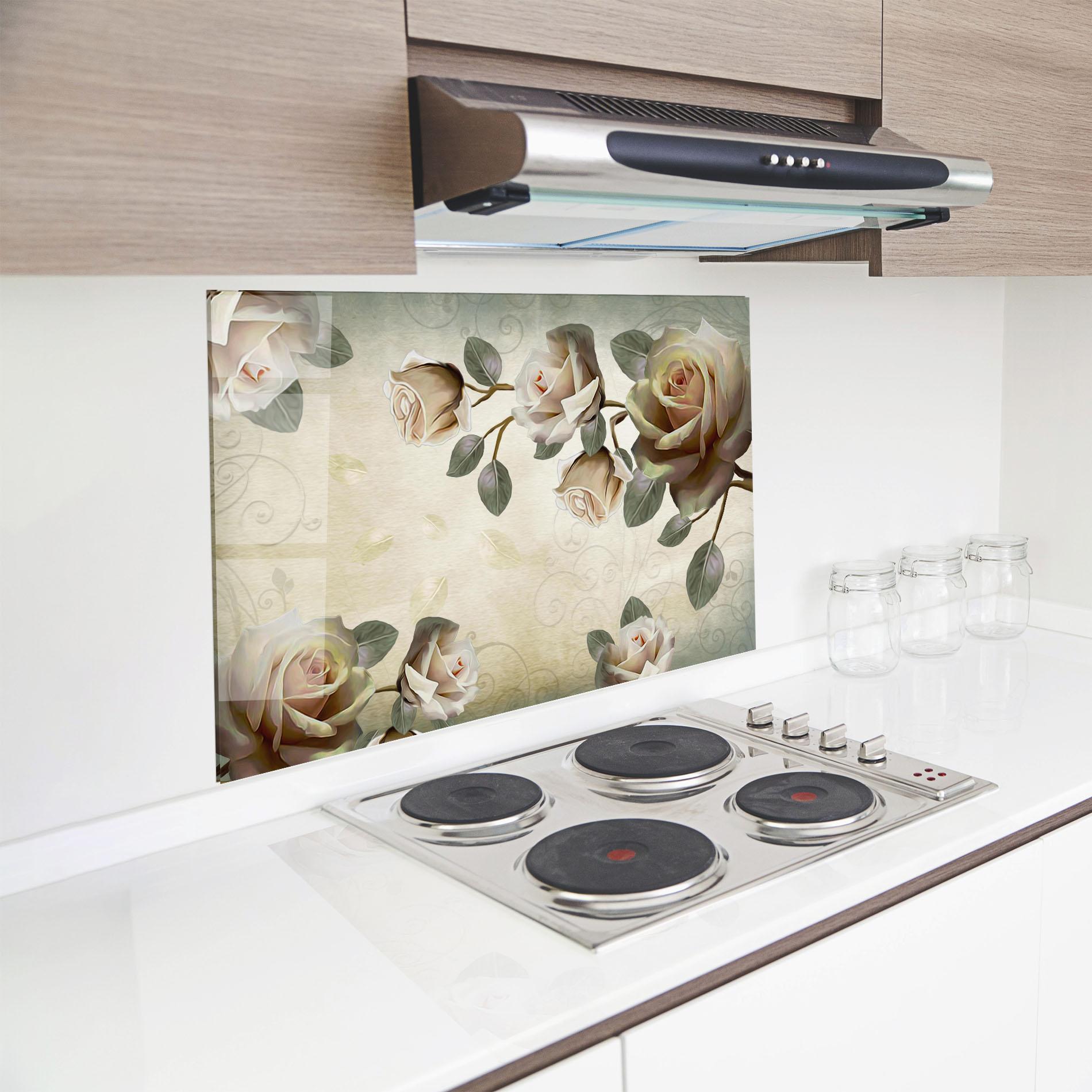 Panou Sticla Bucatarie Fir De Trandafir mockup 8